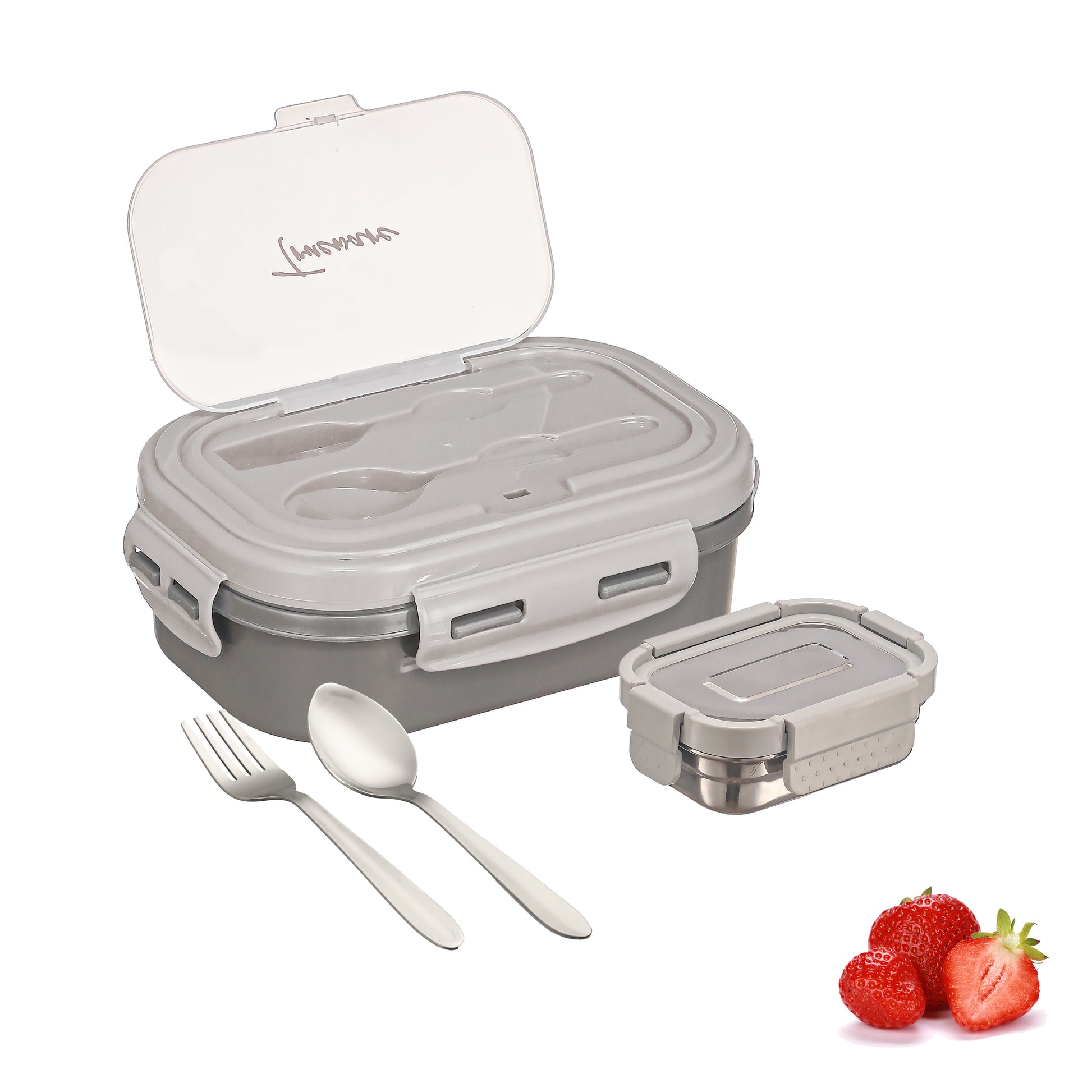 Trueware Picaso Insulated Inner Steel Thermoware BPA Free, Airtight, Food Grade, 2 Containers Lunch Box 750 ML