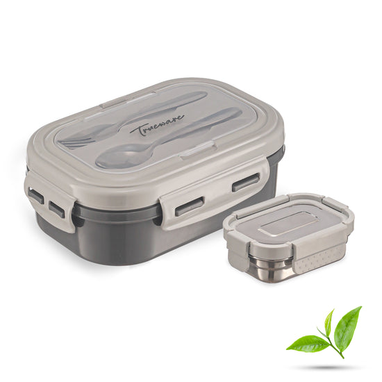 Trueware Picaso Insulated Inner Steel Thermoware BPA Free, Airtight, Food Grade, 2 Containers Lunch Box 750 ML