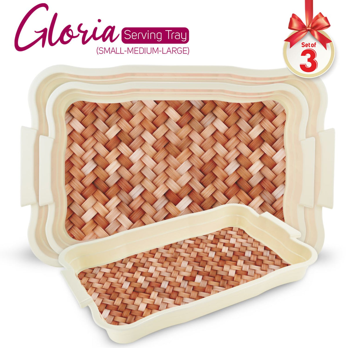 Trueware Gloria Serving Tray I Set of 3