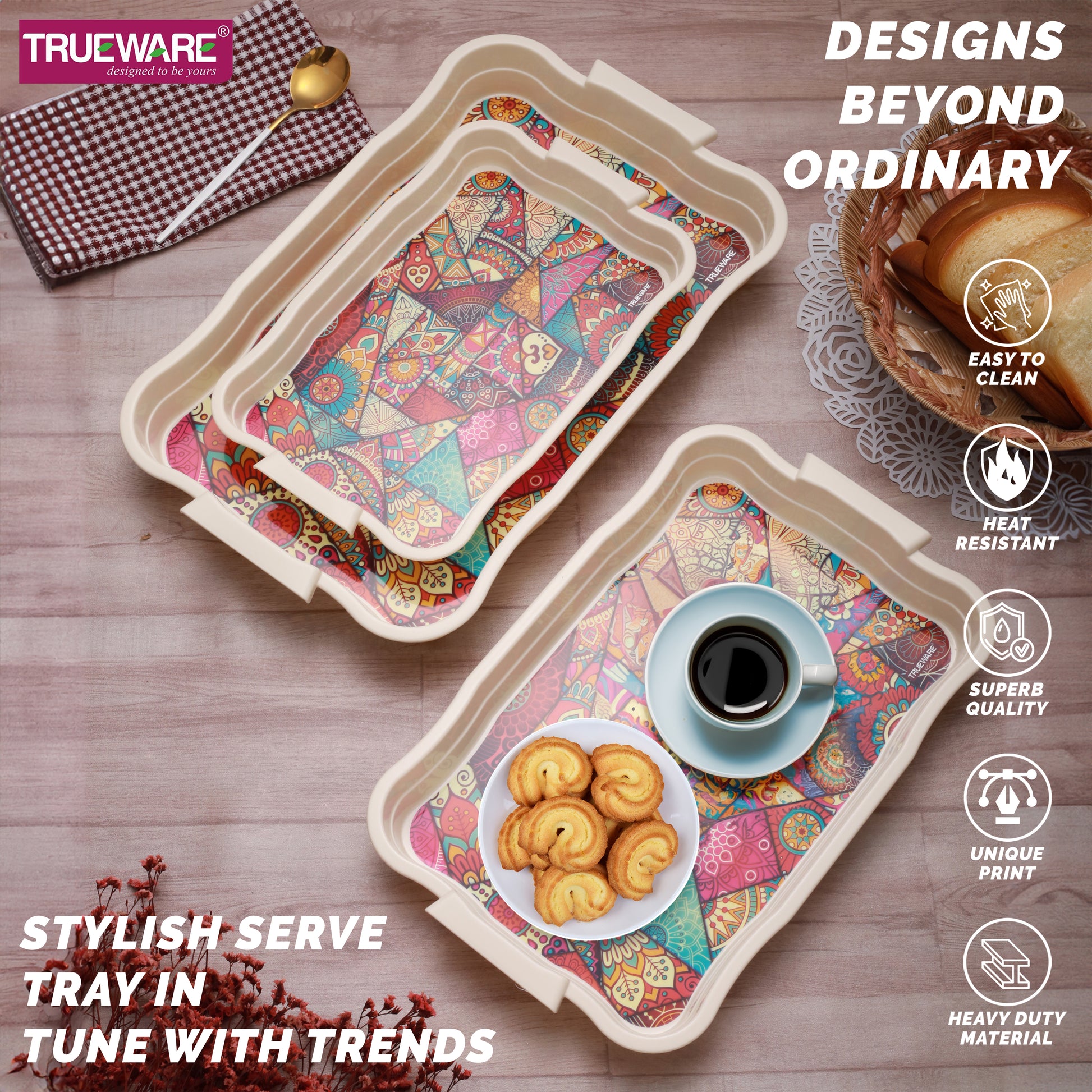 Gloria Tray Set Of 3 (S/M/L) With Box