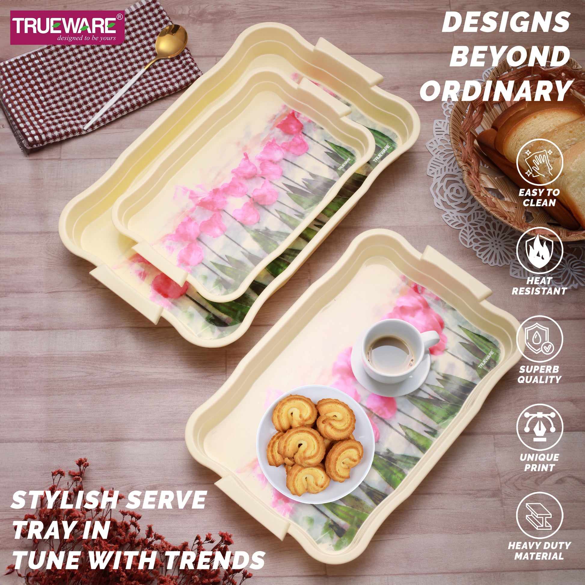 Gloria Tray Set Of 3 (S/M/L) With Box