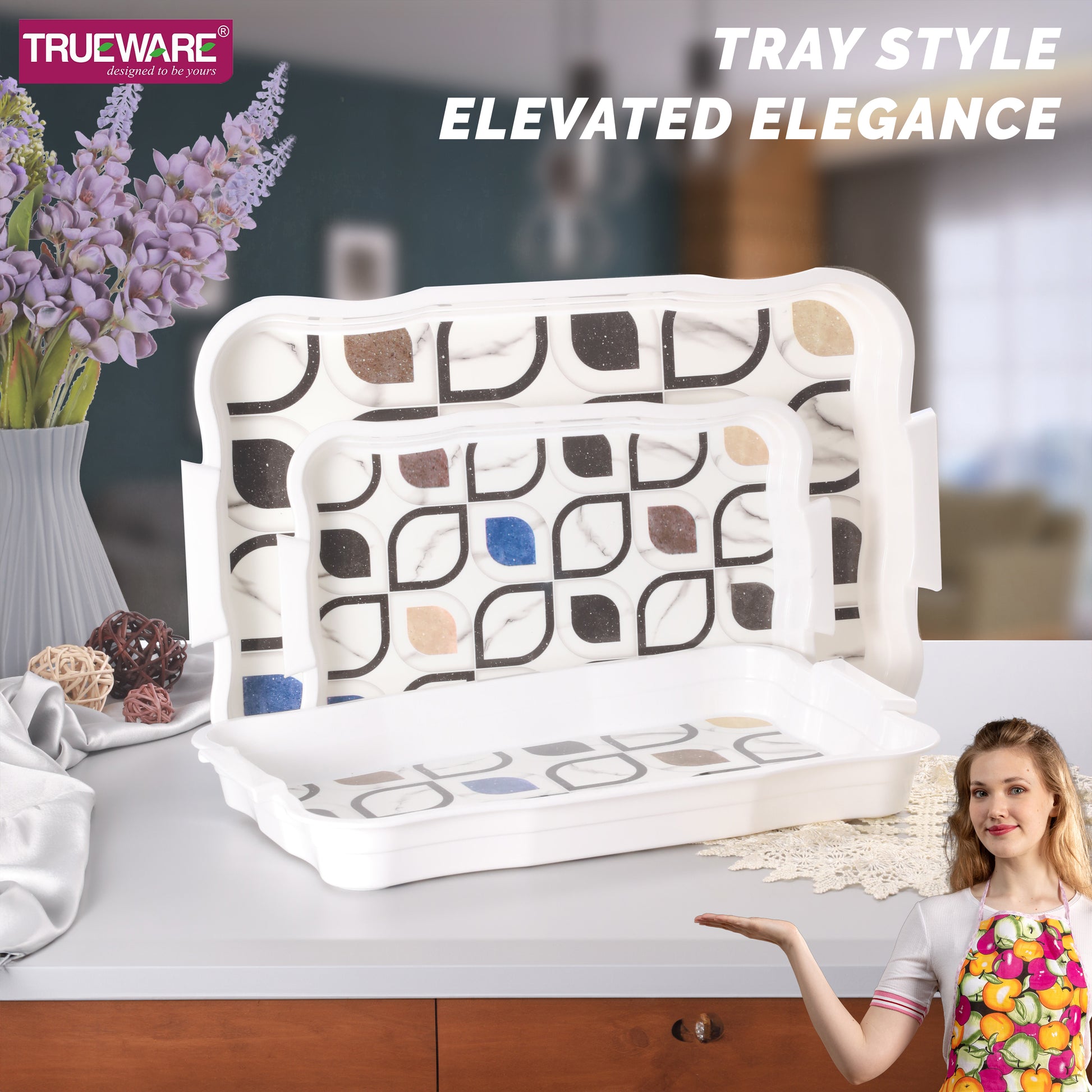 Gloria Tray Set Of 3 (S/M/L) With Box