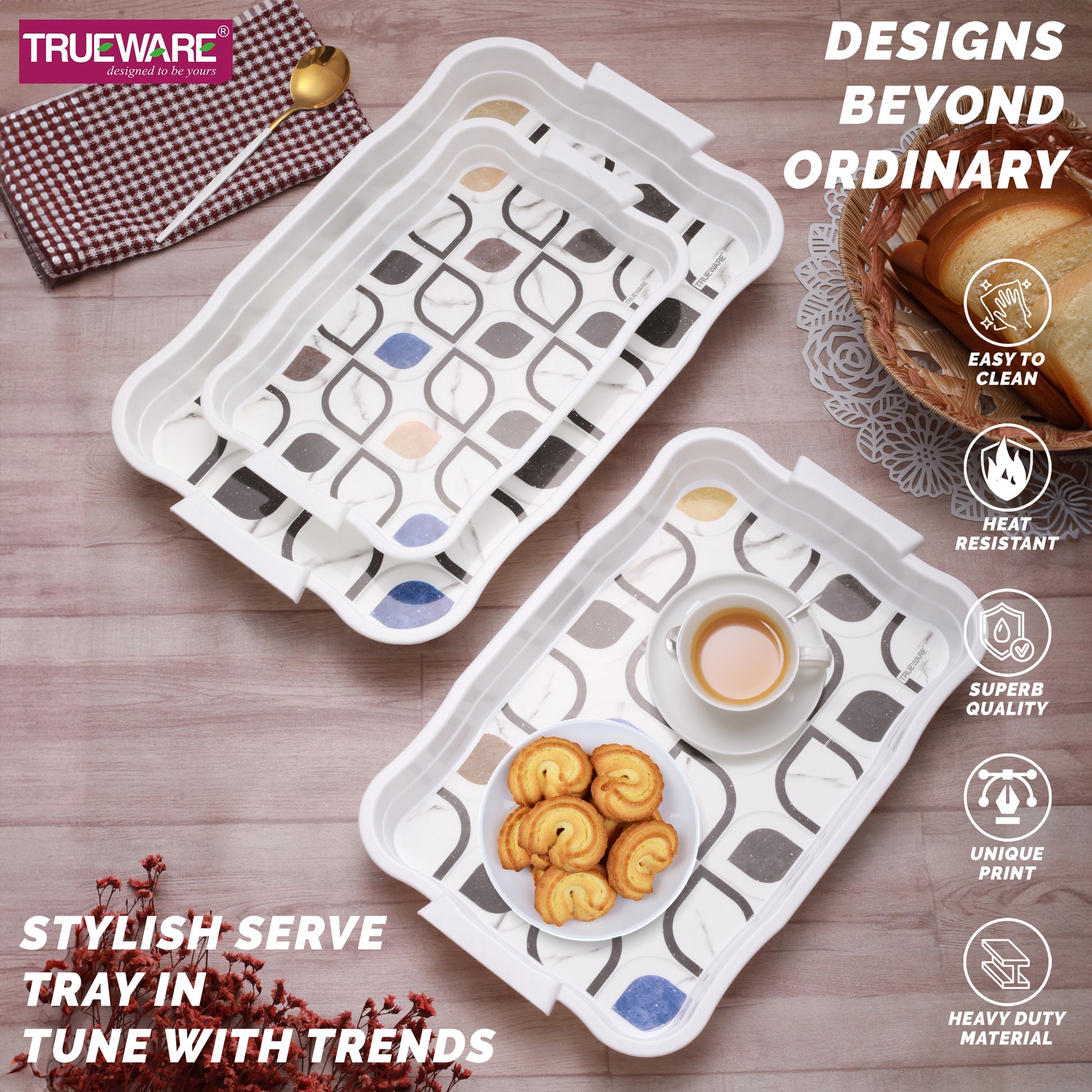 Gloria Tray Set Of 3 (S/M/L) With Box
