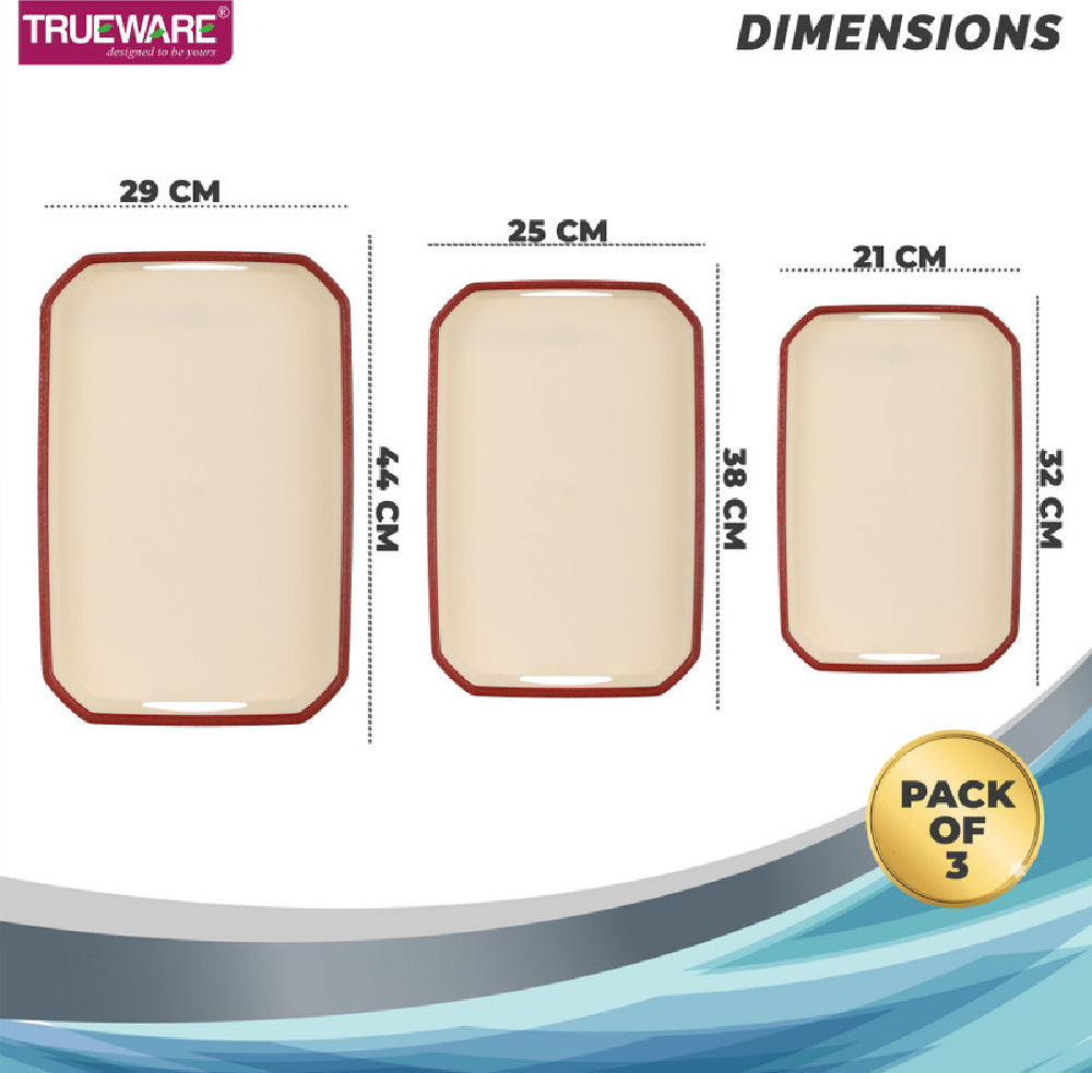 Trueware Oyster Serving Tray I Set of 3