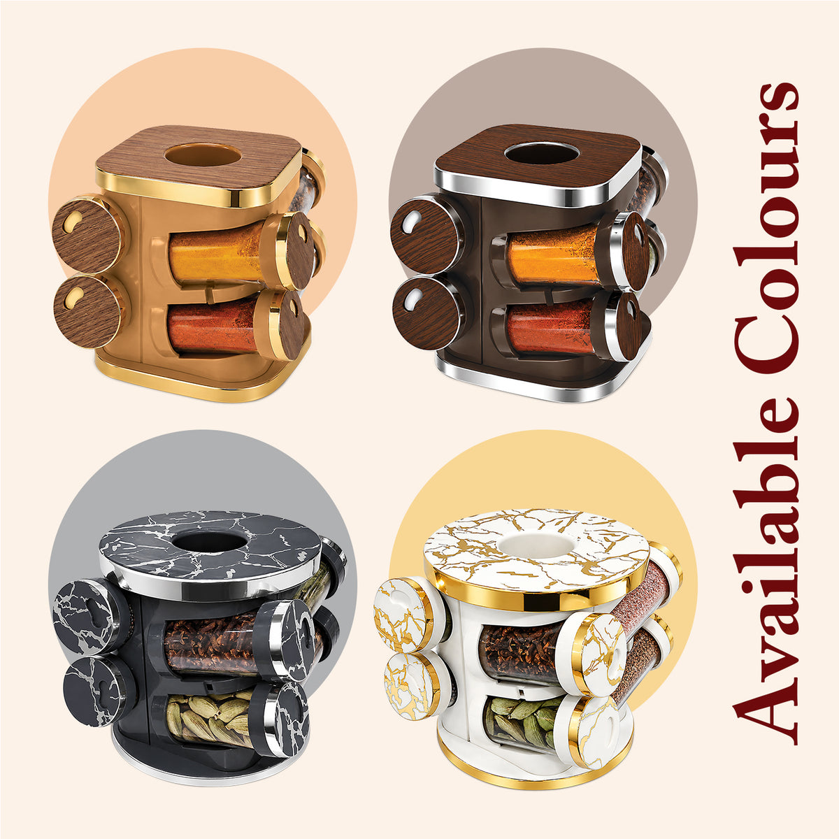 Trueware Spice Rack 8-in-1