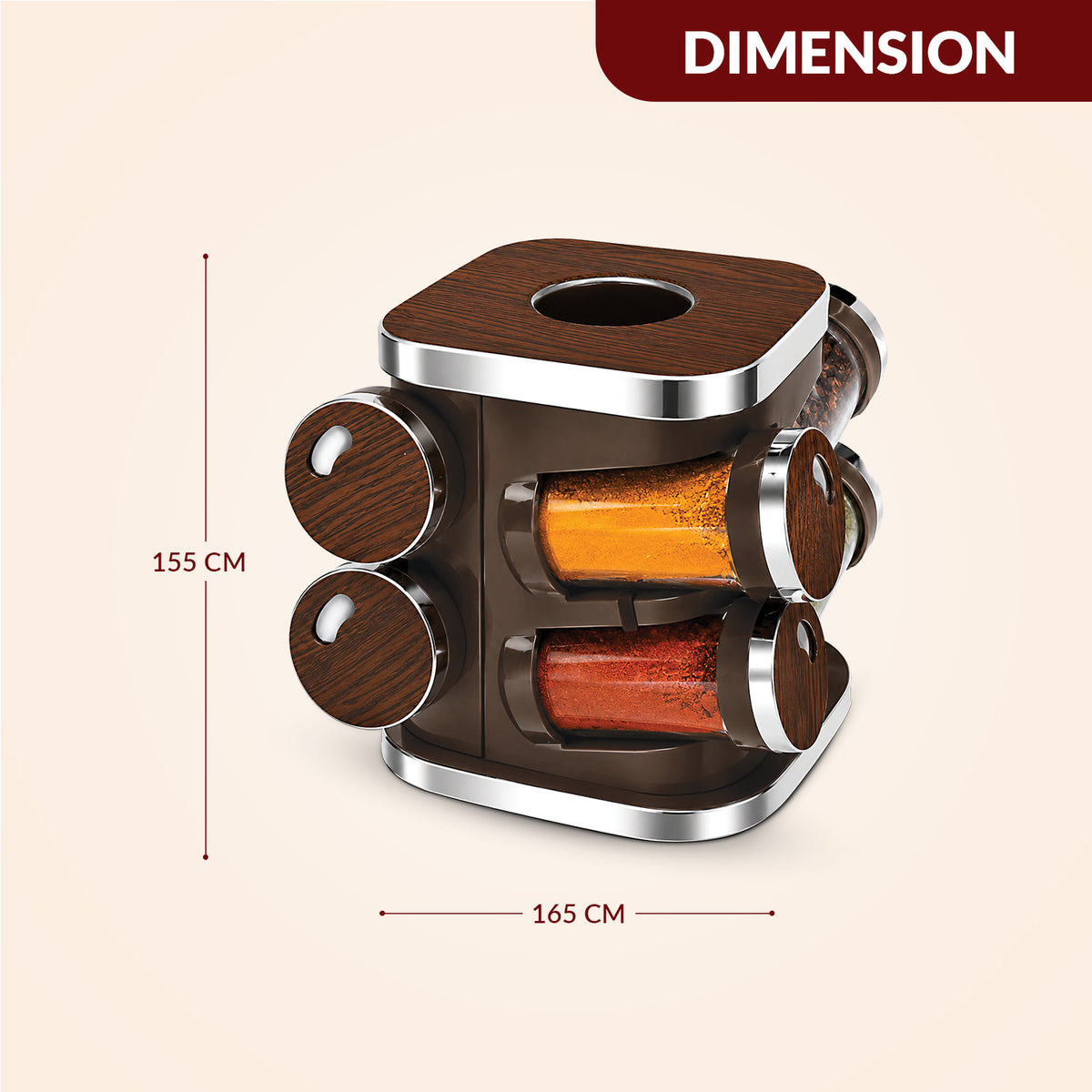 Trueware Spice Rack 8-in-1