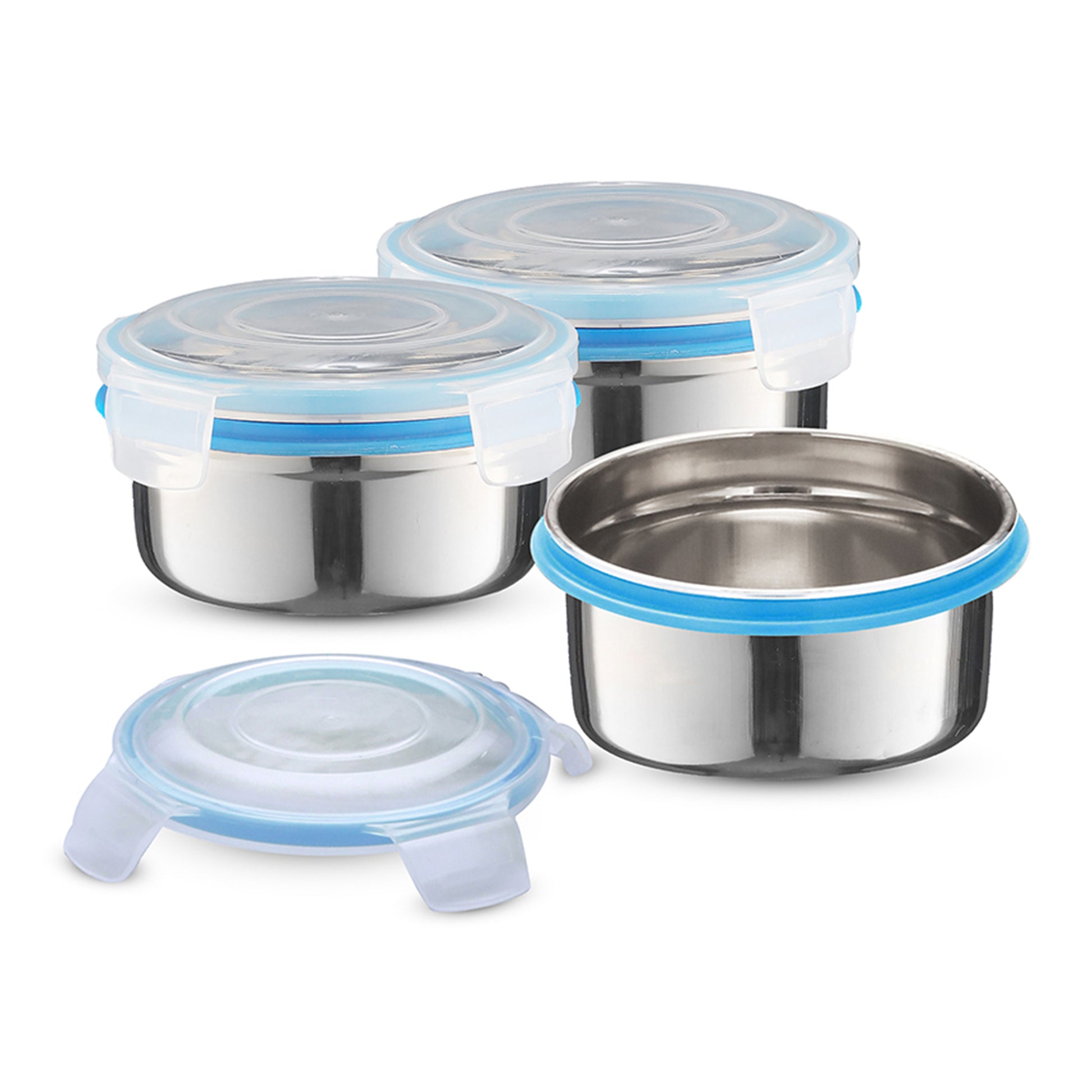 Steel Clip & Close Container 3 Pcs Set