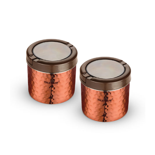 Steel Canister Liftup Airtight 500 2Pcs Set (W/Out Chrome)