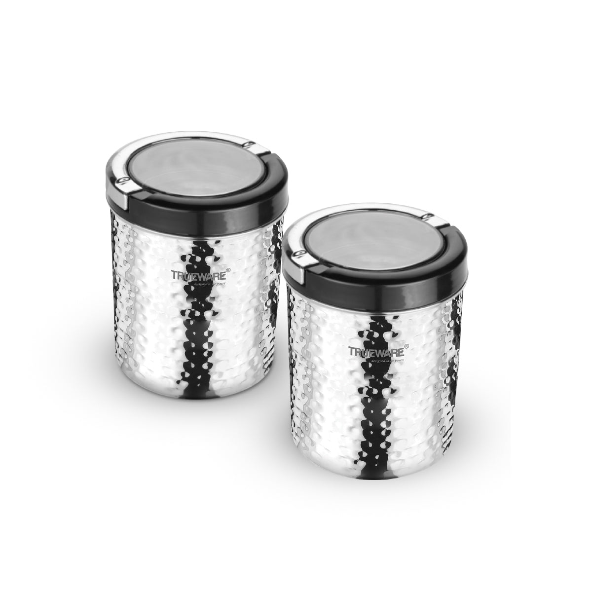 Steel Canister Liftup Airtight 750 2Pcs Set (W/Out Chrome)