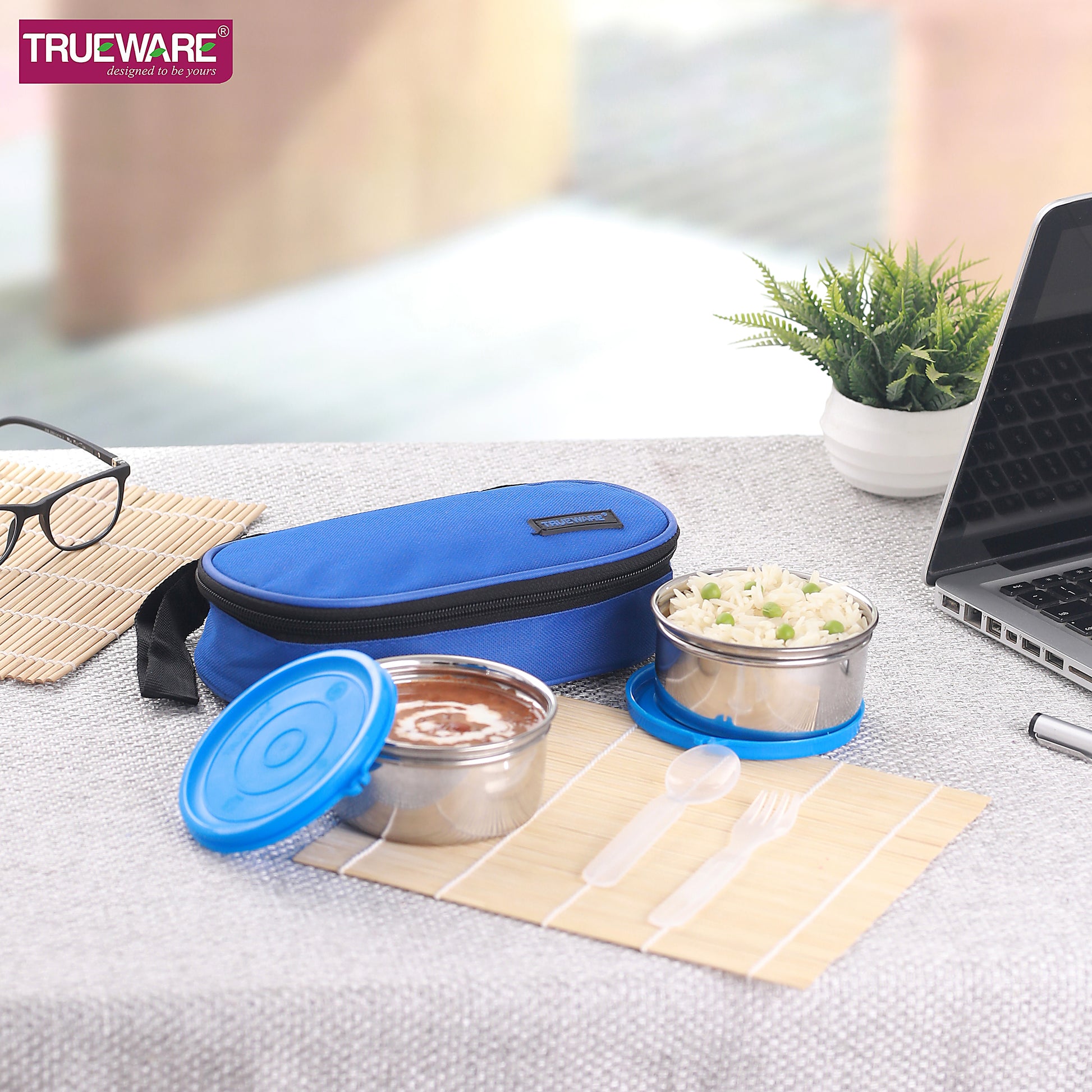 Trueware Tasty 2, 300 X 2 Container | Stainless Steel | Lunch Box | Tiffin | Leak Proof