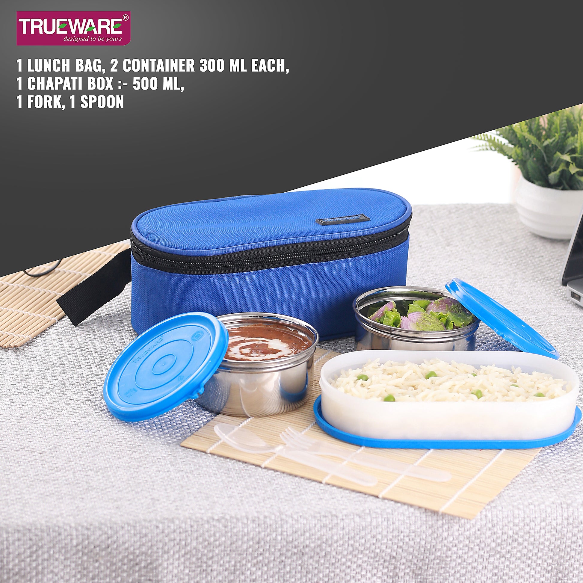 Trueware Tasty Double Decker, 300 X 2, 500 X 1 Container