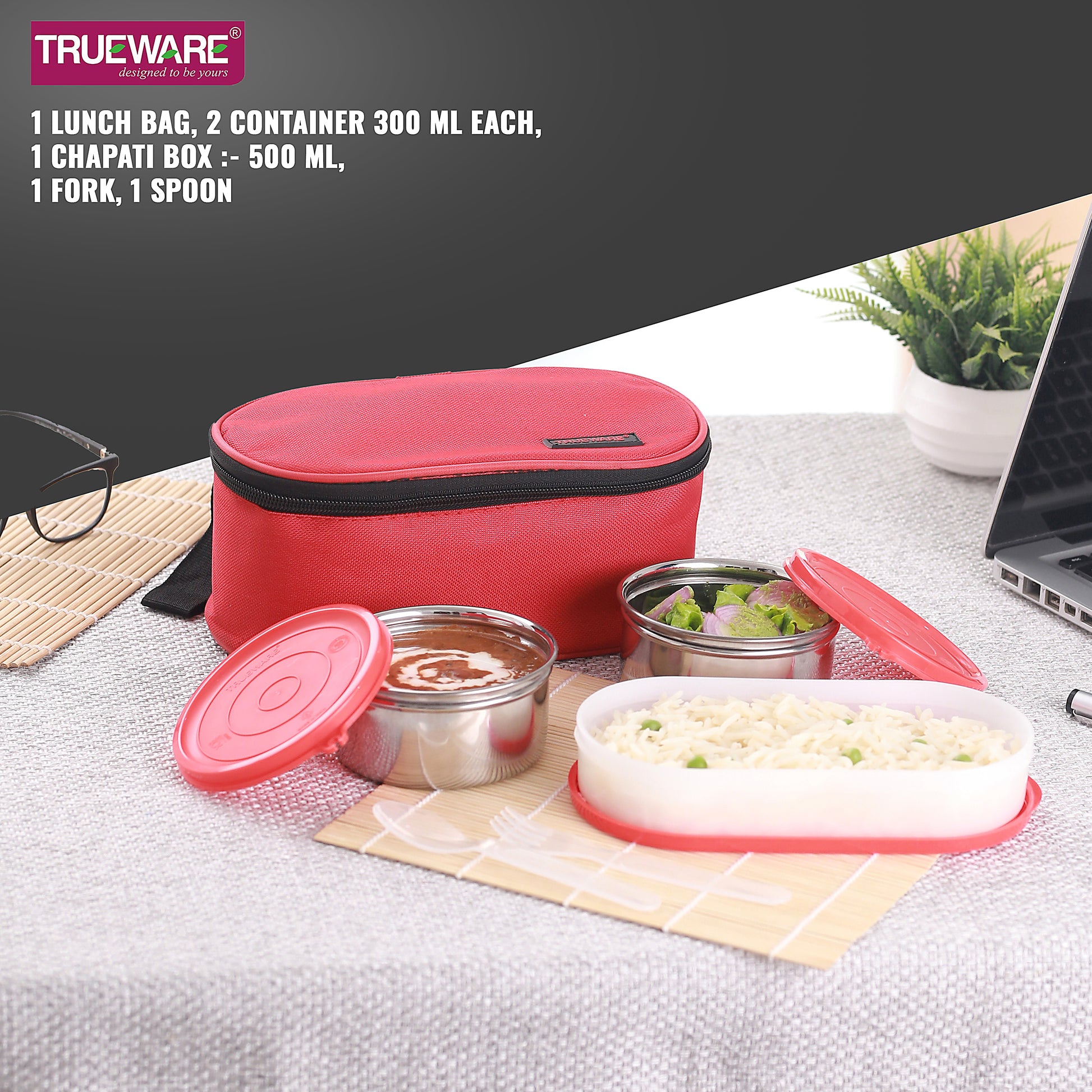 Trueware Tasty Double Decker, 300 X 2, 500 X 1 Container