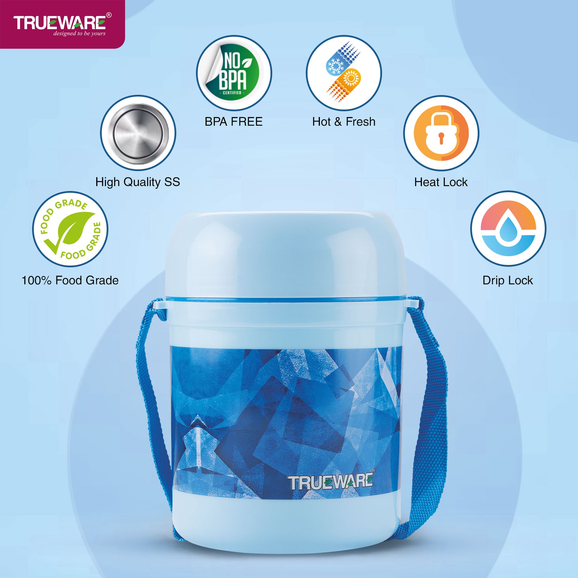 OFFICE 3 PLUS LUNCH BOX SS Container