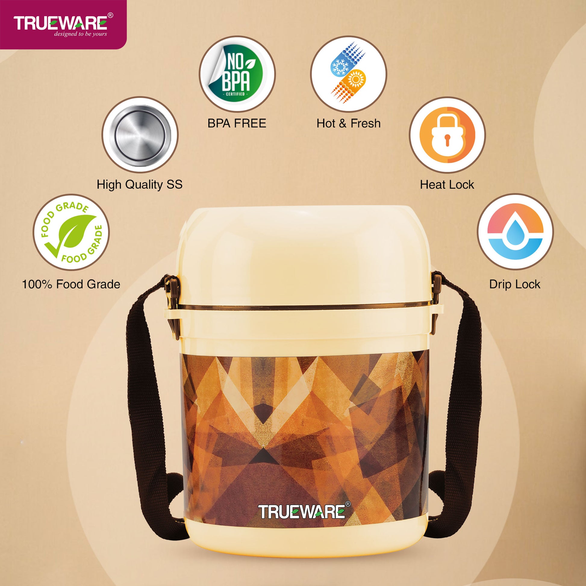 OFFICE 3 PLUS LUNCH BOX SS Container