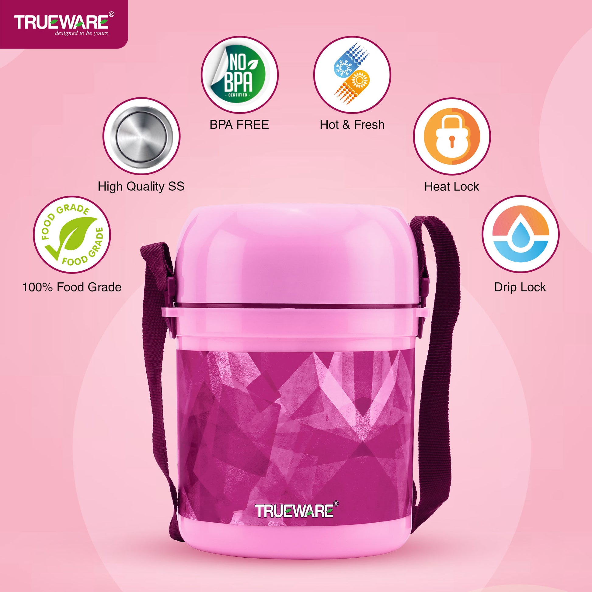 OFFICE 3 PLUS LUNCH BOX SS Container