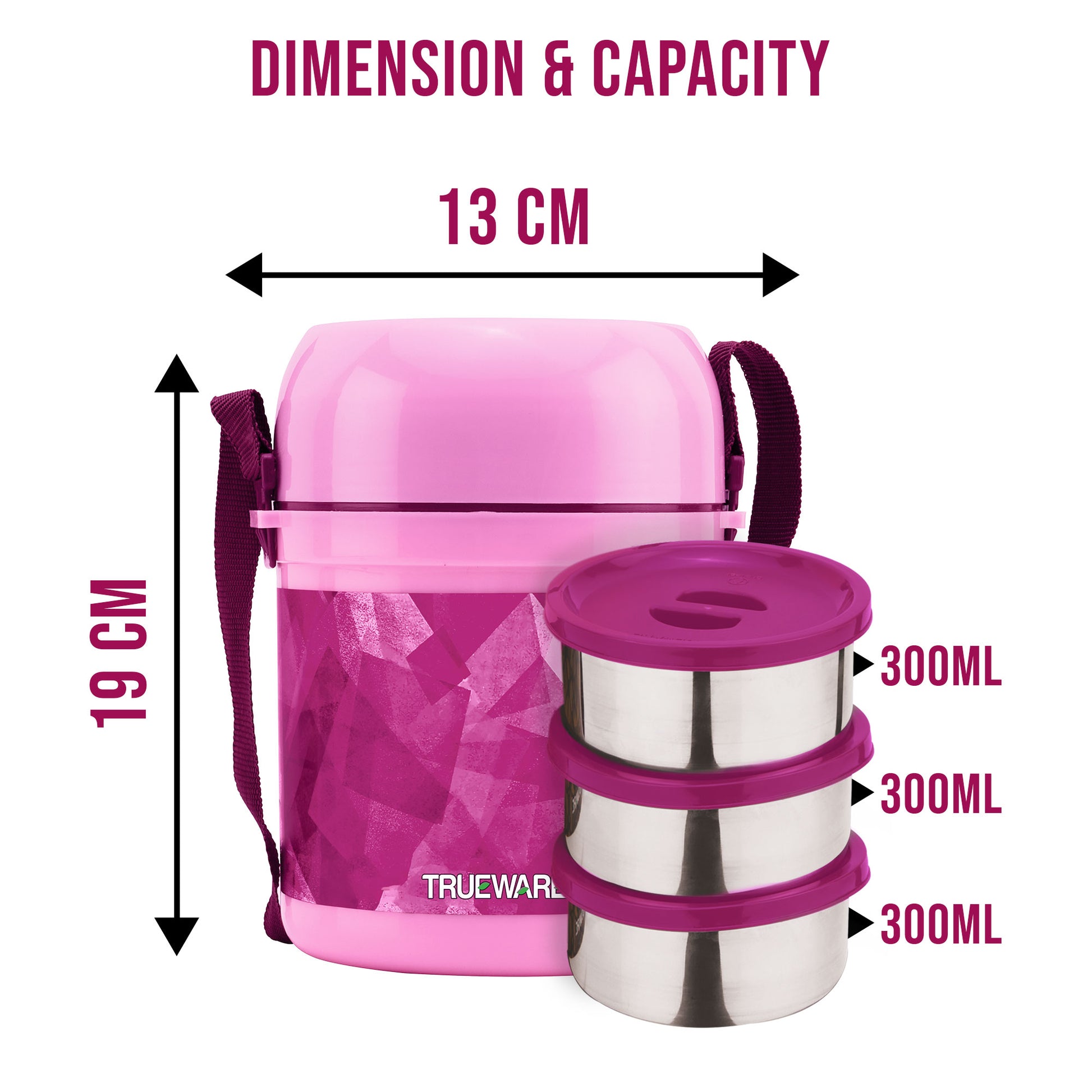 OFFICE 3 PLUS LUNCH BOX SS Container