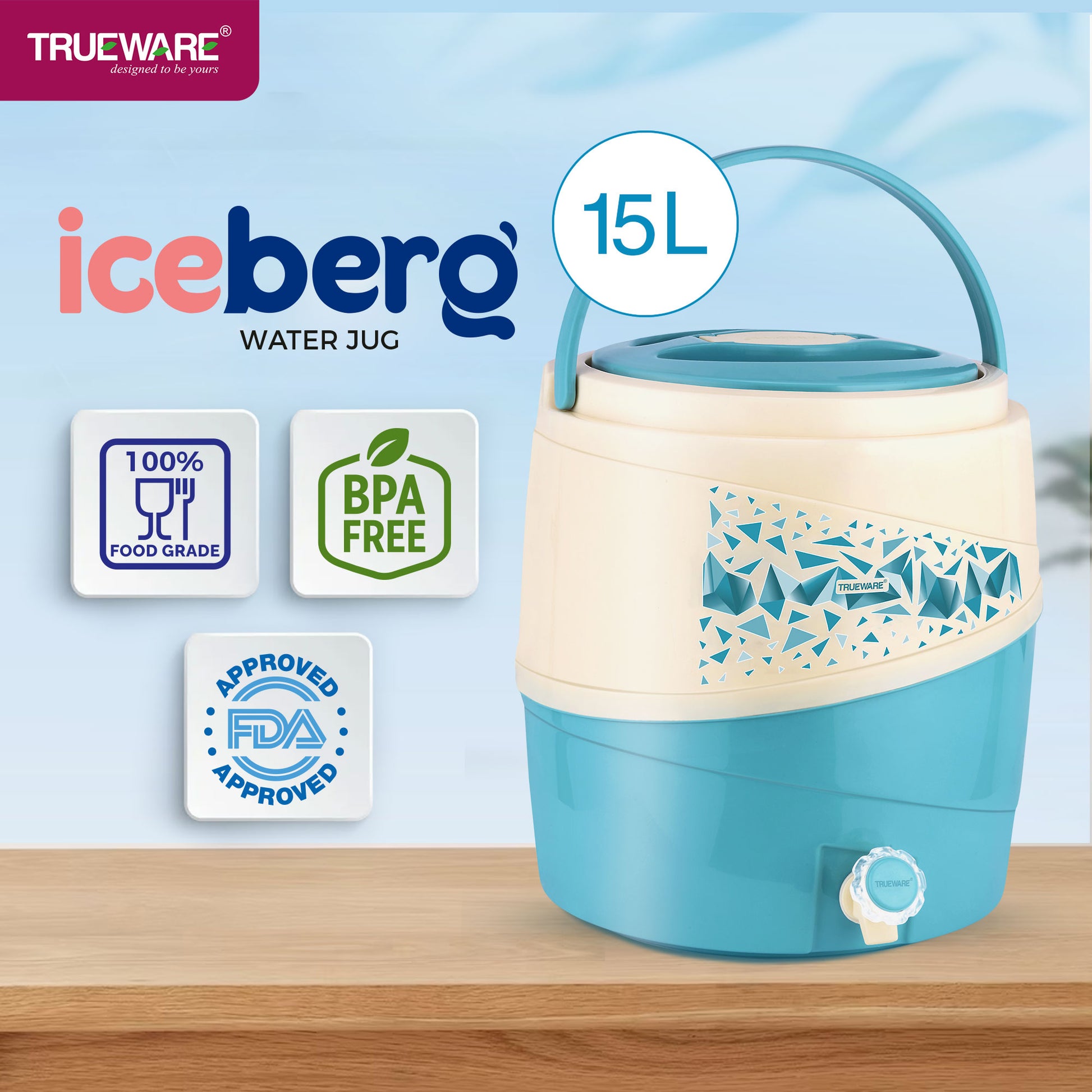 Ice Berg Insulated Water Jug 16Ltr
