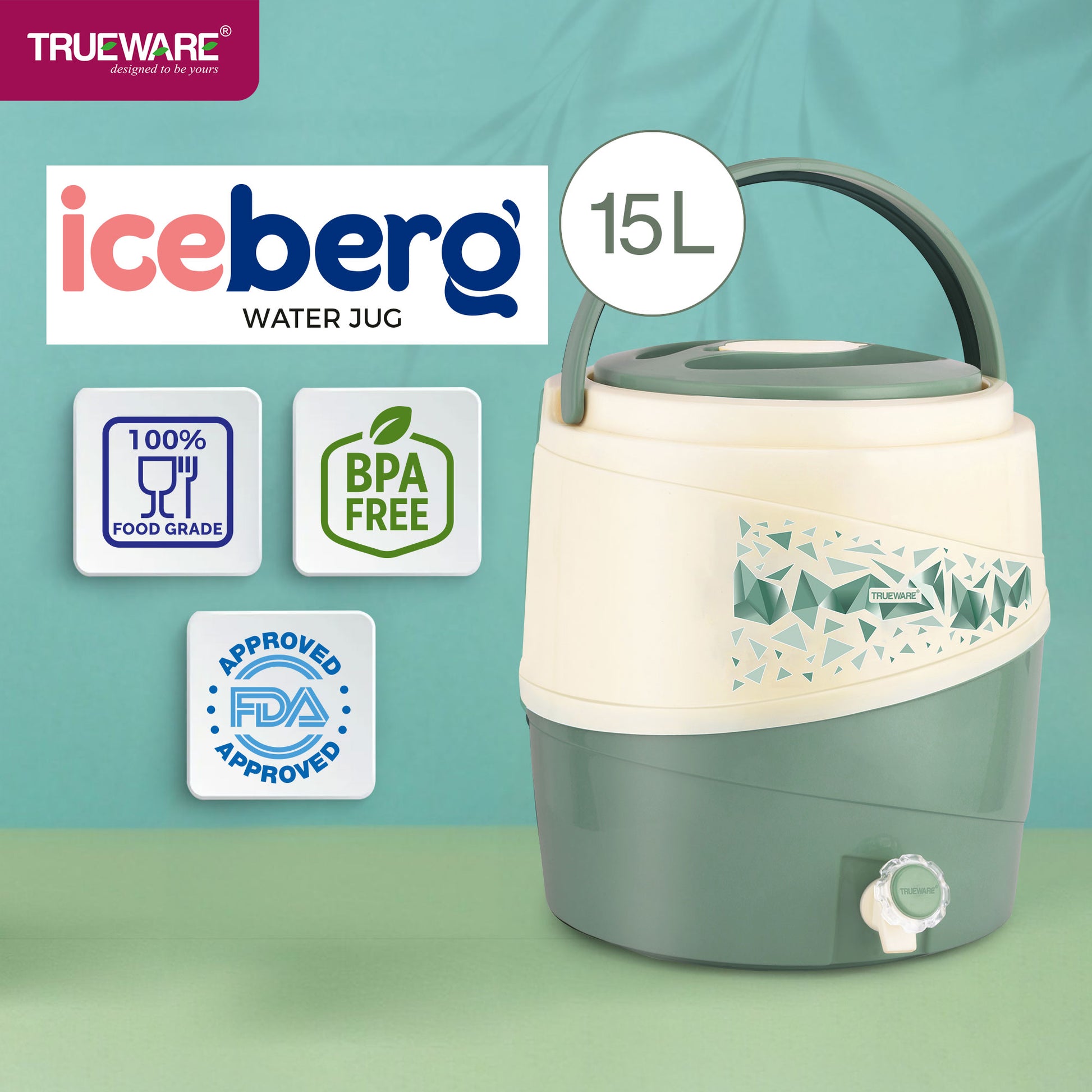 Ice Berg Insulated Water Jug 16Ltr