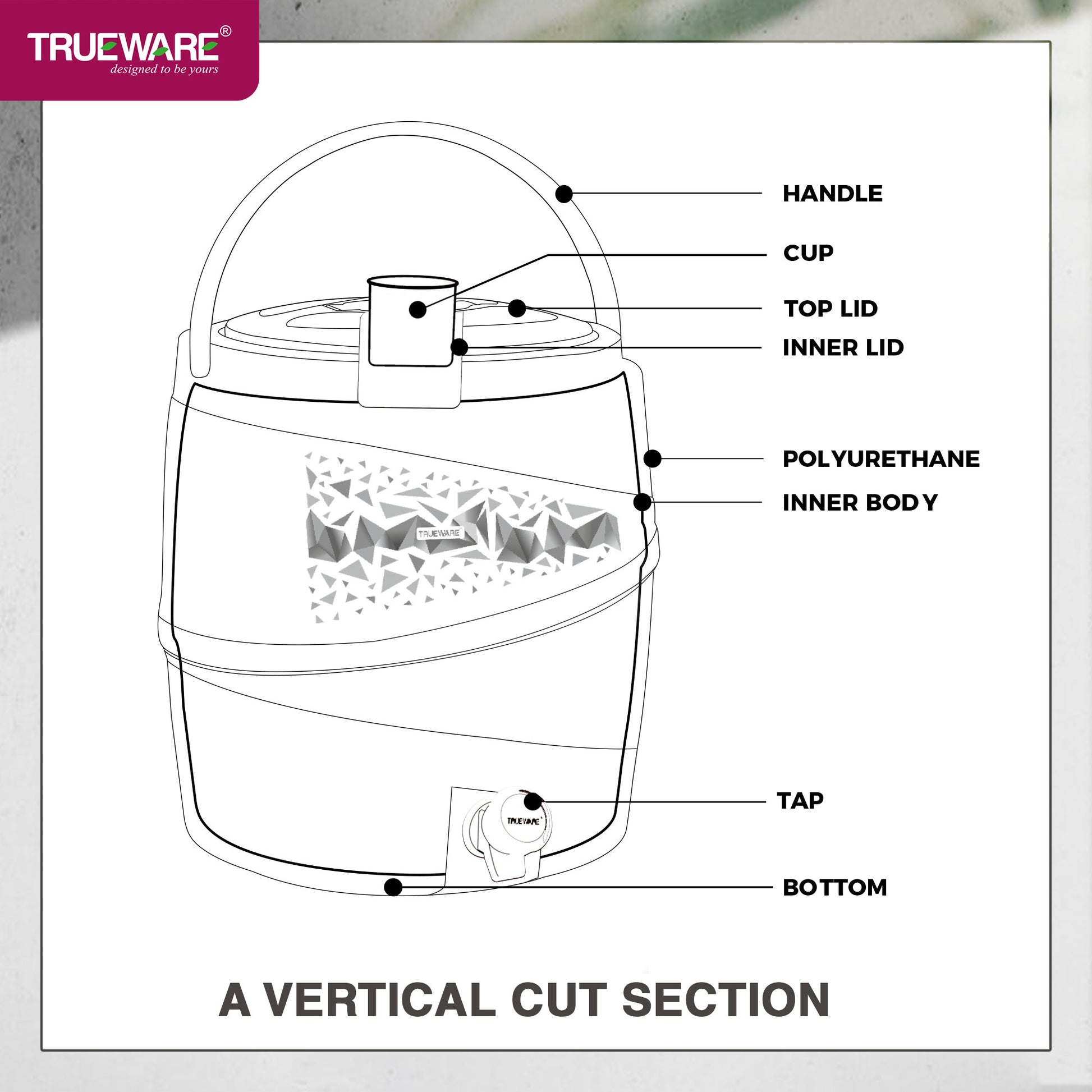 Ice Berg Insulated Water Jug 16Ltr