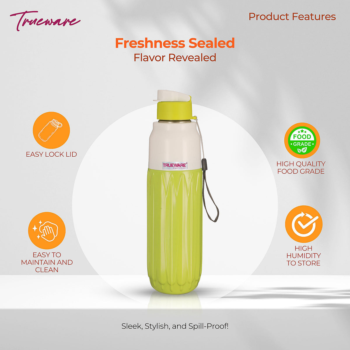 Trueware Aqua Benz Inner Stainless Steel Water Bottle | 600 ml