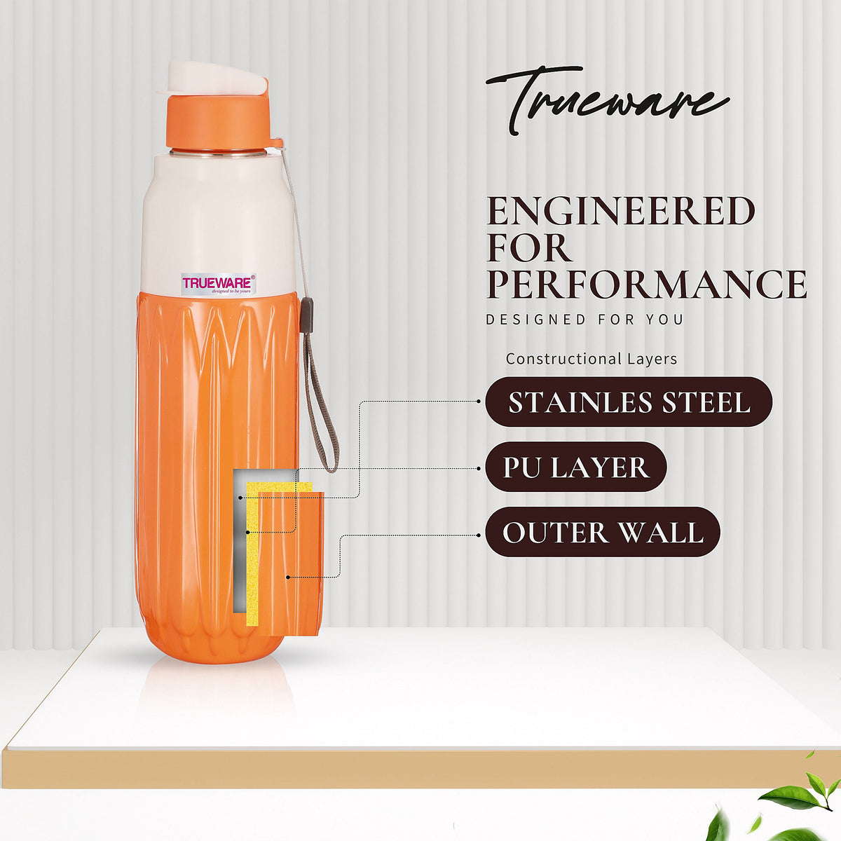 Aqua Benz Inner Stainless Steel Water Bottle | 600 ml