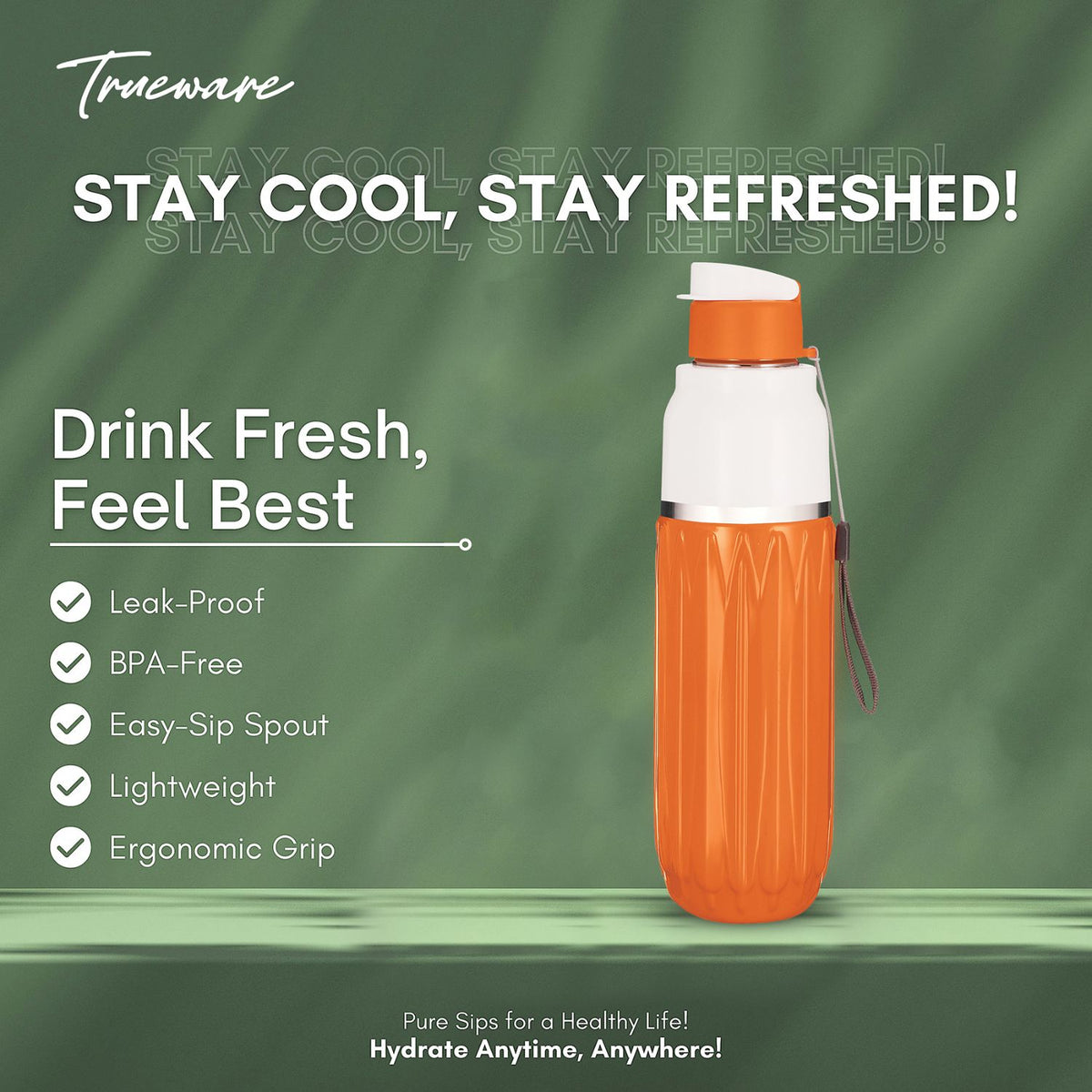 Aqua Benz Inner Stainless Steel Water Bottle | 600 ml