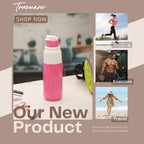 Trueware Aqua Benz Inner Stainless Steel Water Bottle | 600 ml