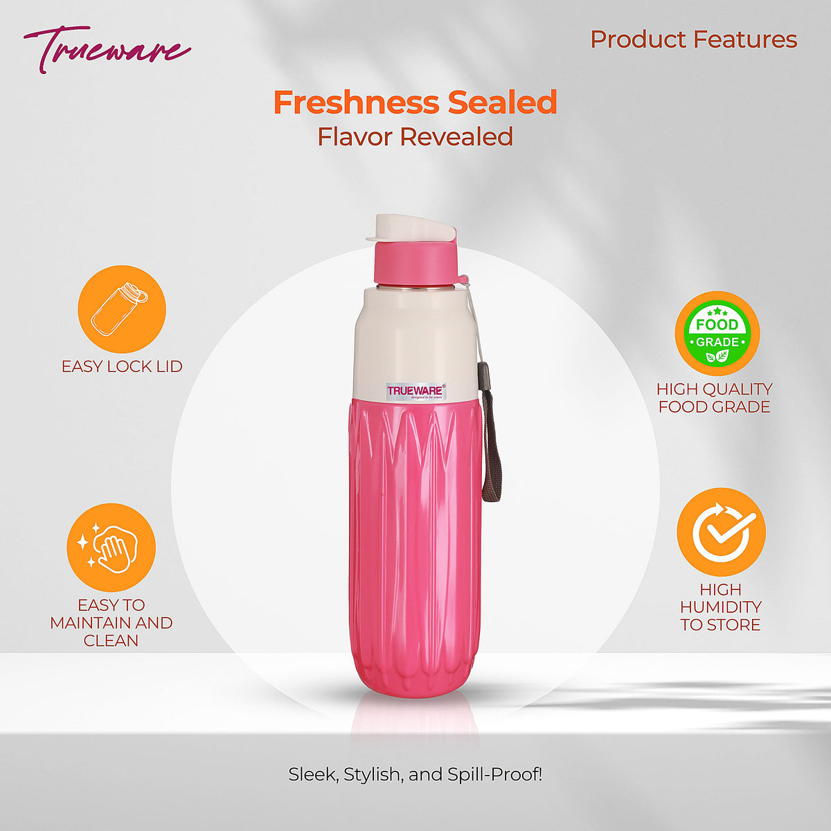 Trueware Aqua Benz Inner Stainless Steel Water Bottle | 600 ml