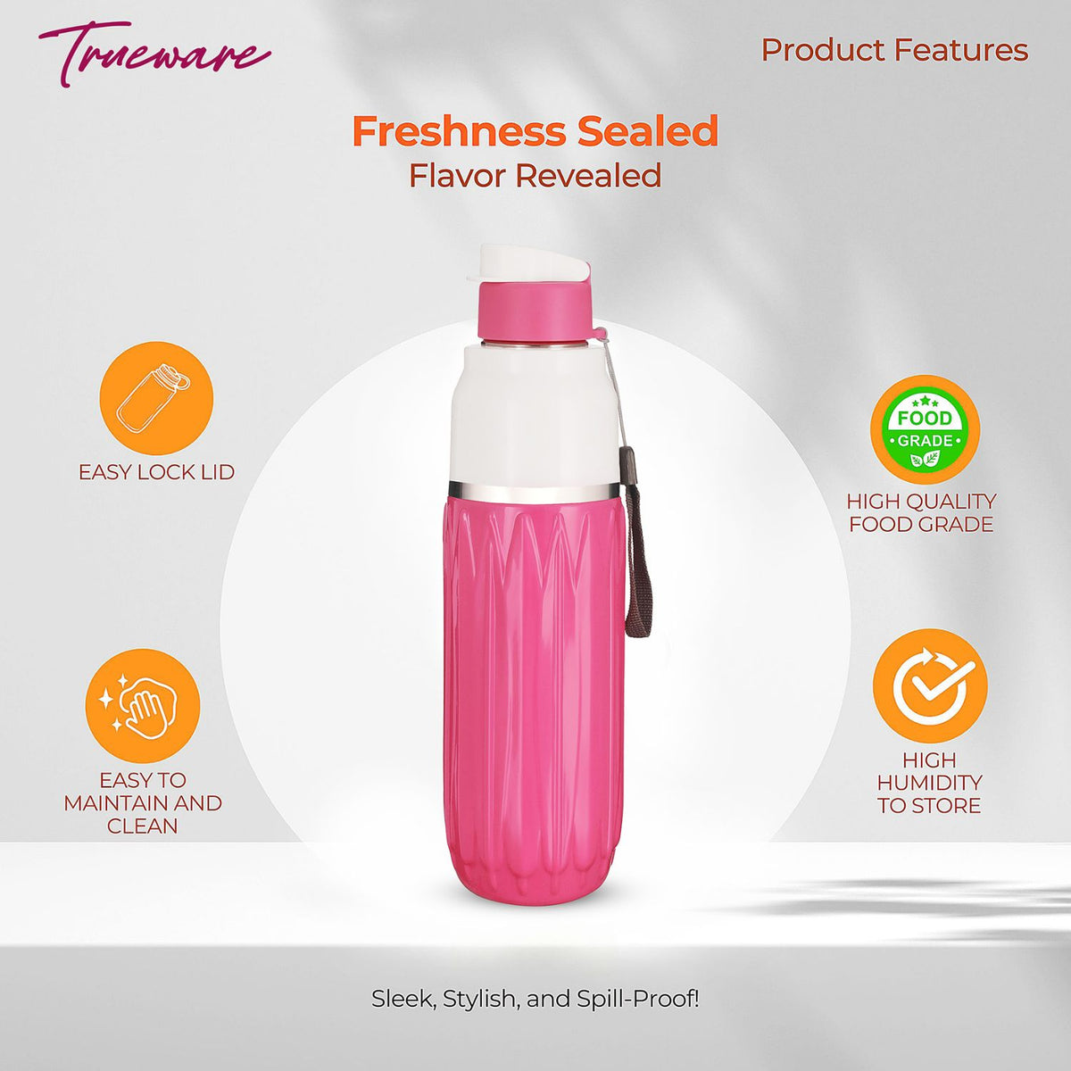 Trueware Aqua Benz Inner Stainless Steel Water Bottle | 600 ml