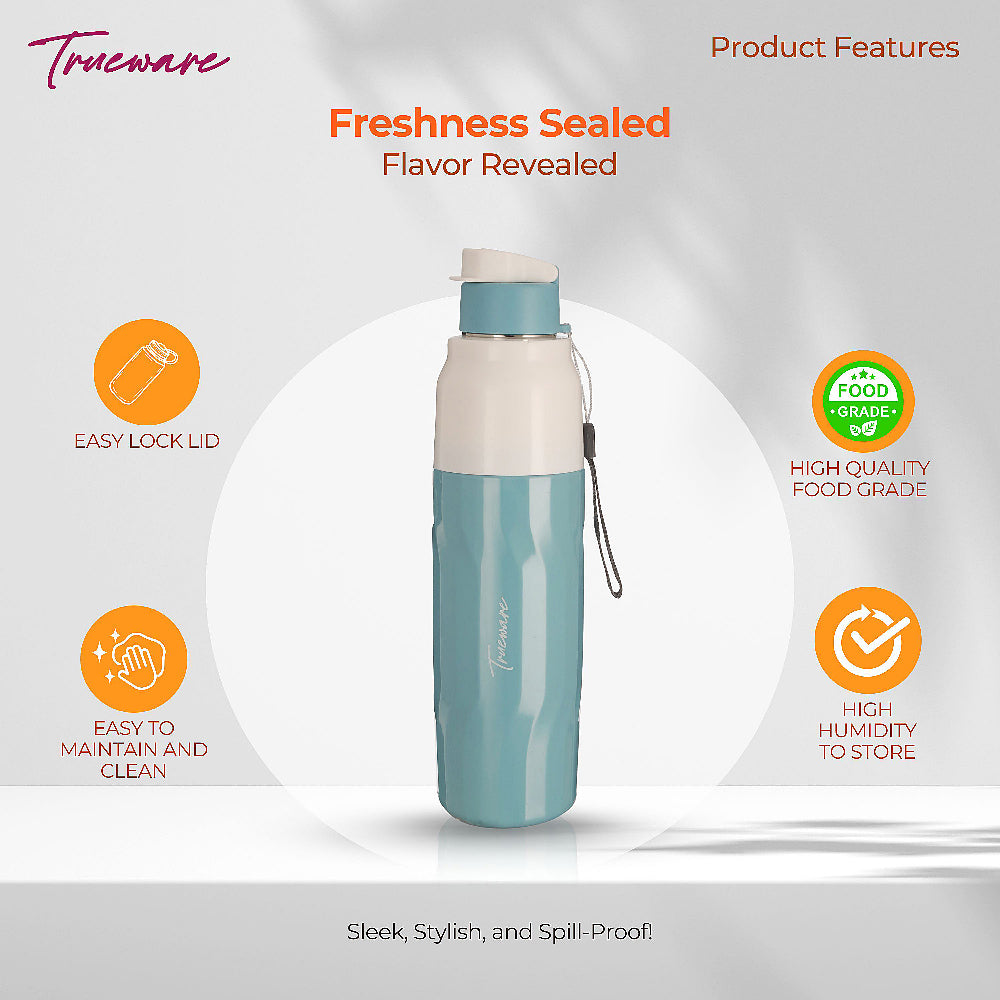 Trueware Aqua Blink Inner Stainless Steel Water Bottle | 600 ml