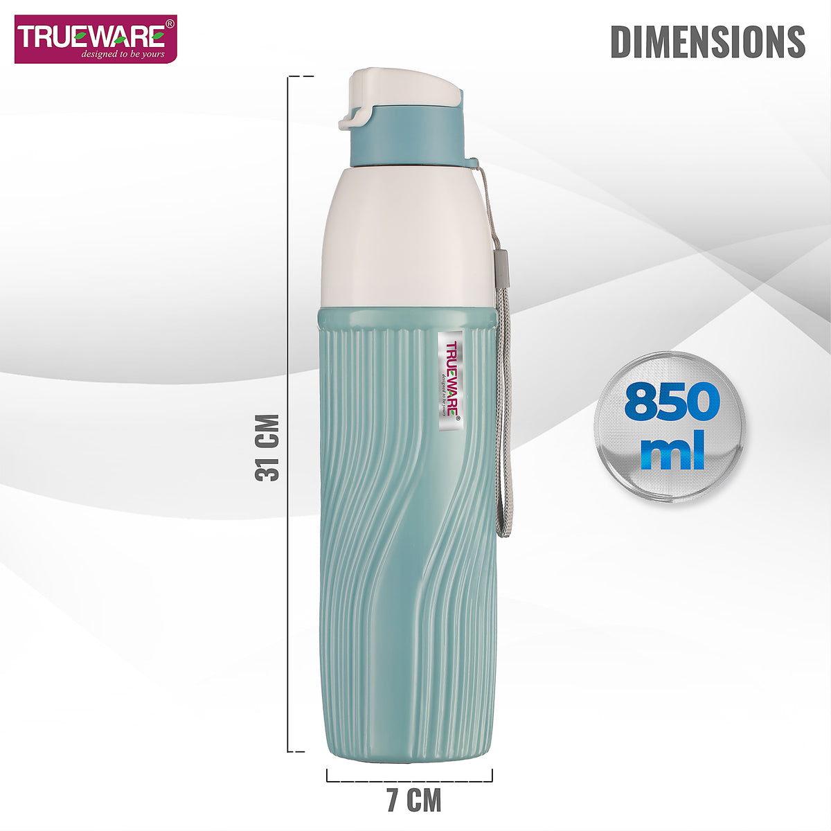 Trueware Aqua Bliss Insulated Water Bottle | 590 ml