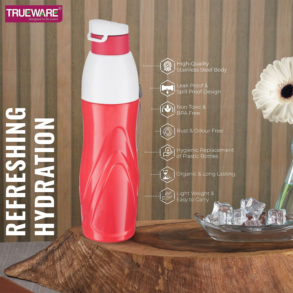 Trueware Aqua Bolt Water Bottle | 590 ml