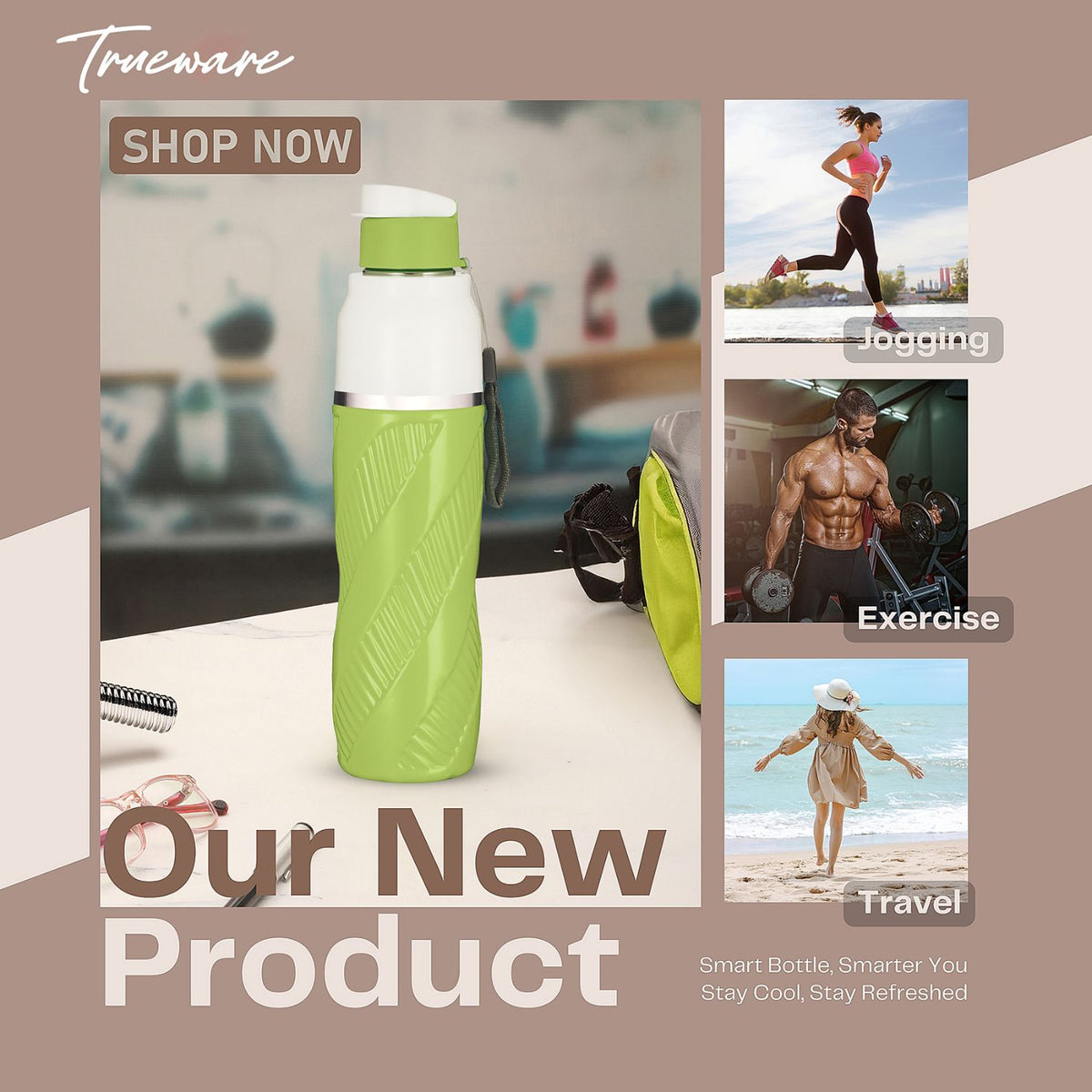 Trueware Aqua Cool Inner Stainless Steel Water Bottle | 600 ml