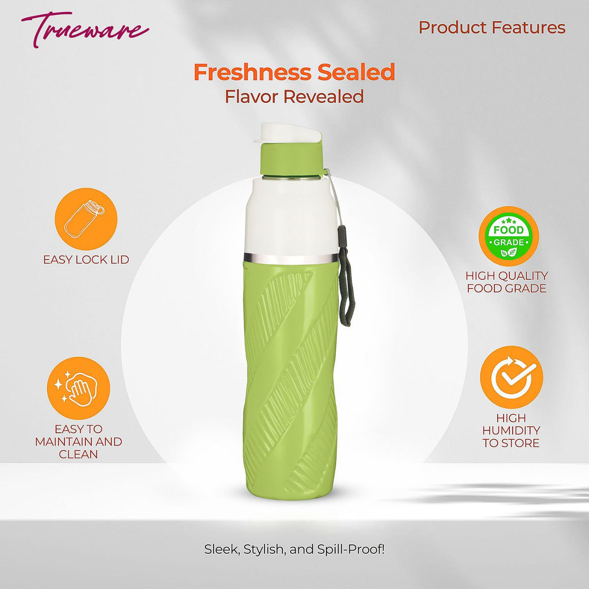 Trueware Aqua Cool Inner Stainless Steel Water Bottle | 600 ml