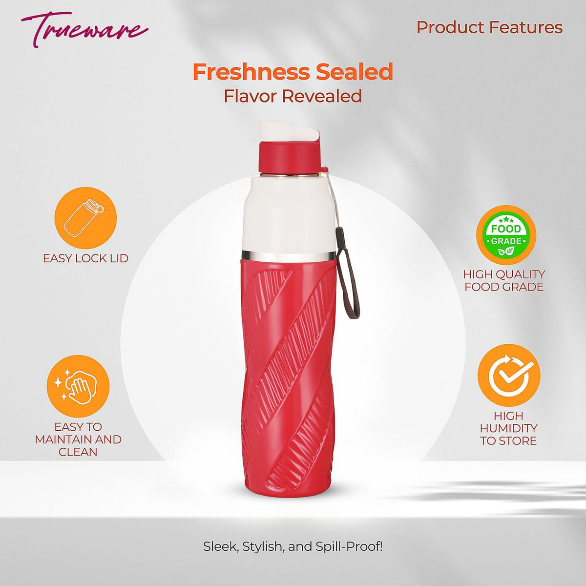 Trueware Aqua Cool Inner Stainless Steel Water Bottle | 600 ml