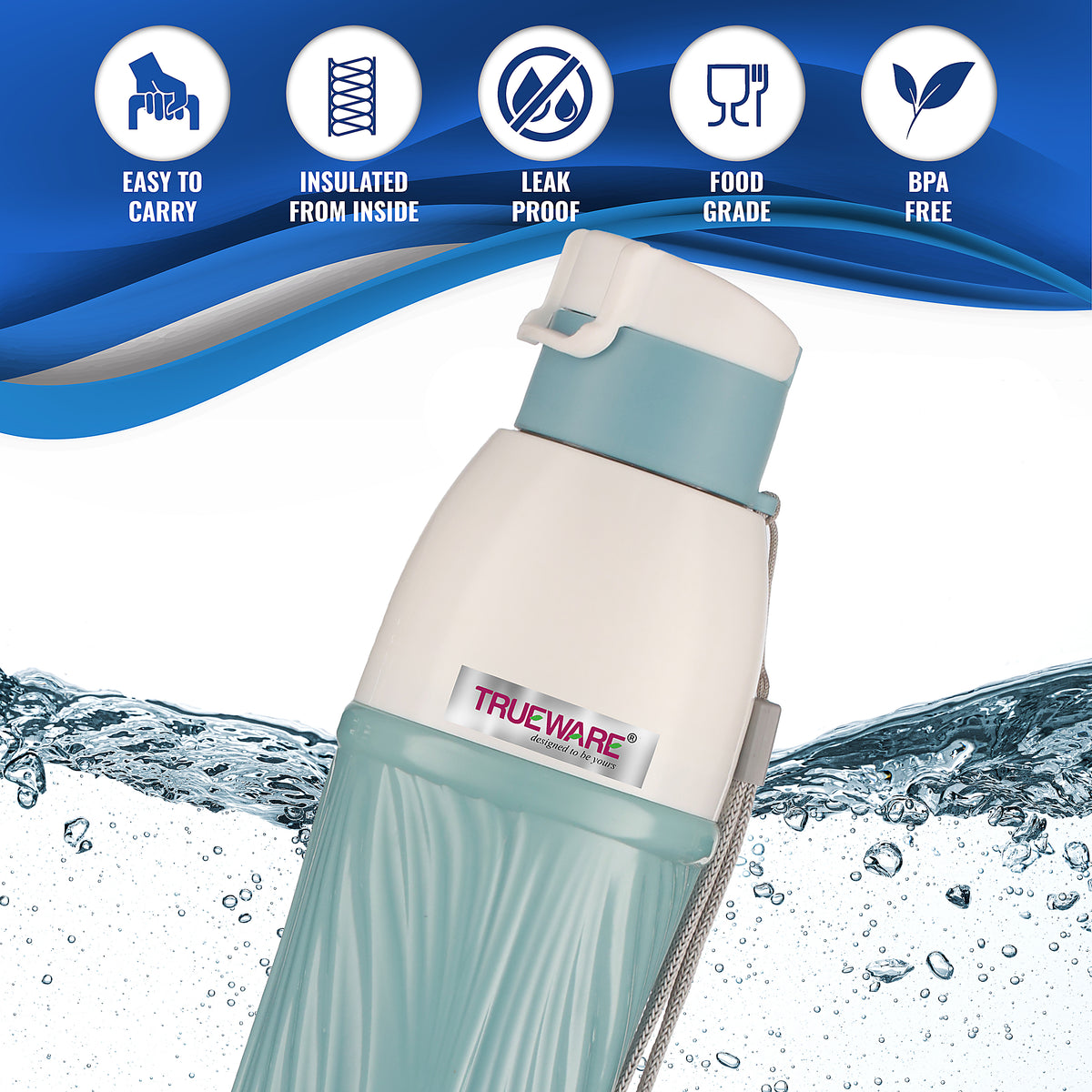 Trueware Aqua Pure 700 Insulated Water Bottle | 590 ml