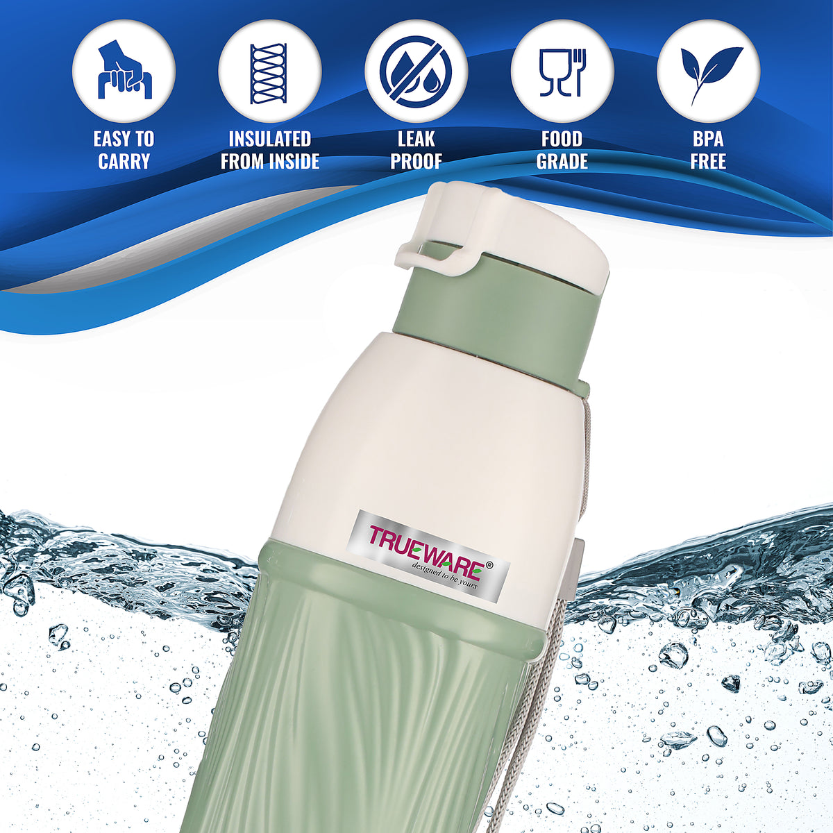 Trueware Aqua Pure 700 Insulated Water Bottle | 590 ml