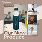 Trueware Aqua Snow Inner Stainless Steel Water Bottle | 600 ml
