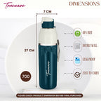 Trueware Aqua Snow Inner Stainless Steel Water Bottle | 600 ml