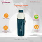 Trueware Aqua Snow Inner Stainless Steel Water Bottle | 600 ml