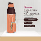 Trueware Aqua Snow Inner Stainless Steel Water Bottle | 600 ml