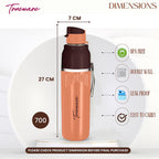 Trueware Aqua Snow Inner Stainless Steel Water Bottle | 600 ml