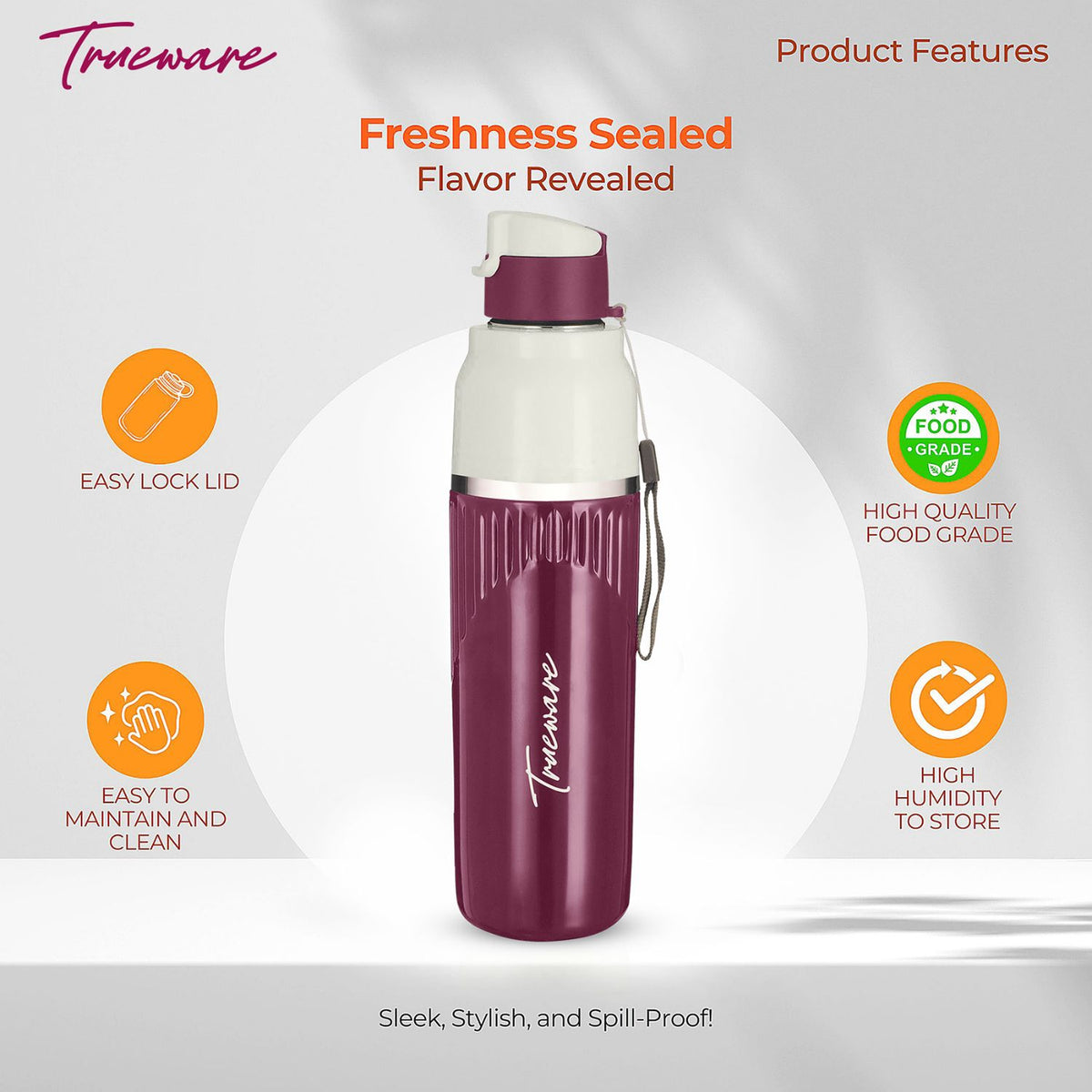 Aqua Snow Inner Stainless Steel Water Bottle | 600 ml