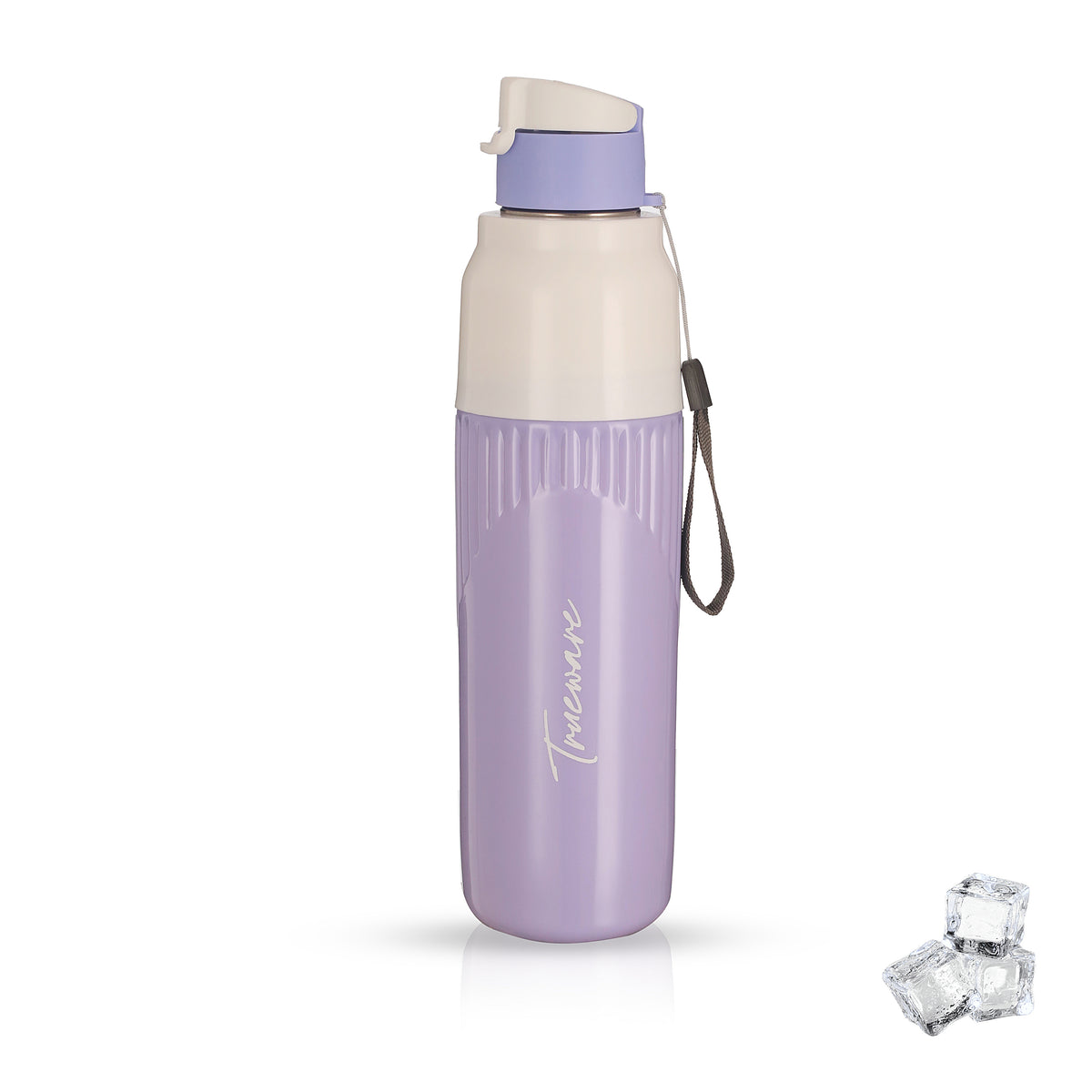 Trueware Aqua Snow Inner Stainless Steel Water Bottle | 600 ml