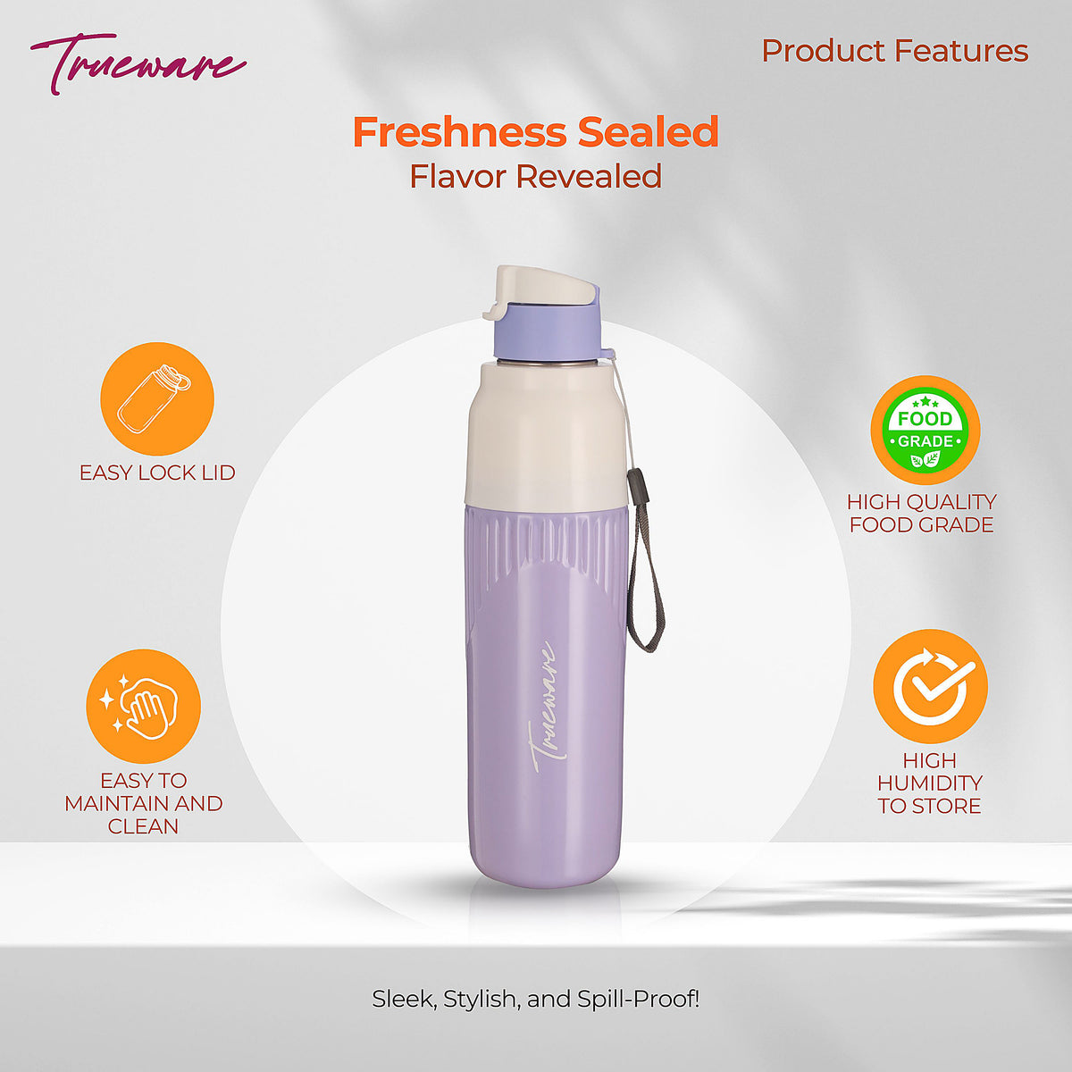 Aqua Snow Inner Stainless Steel Water Bottle | 600 ml