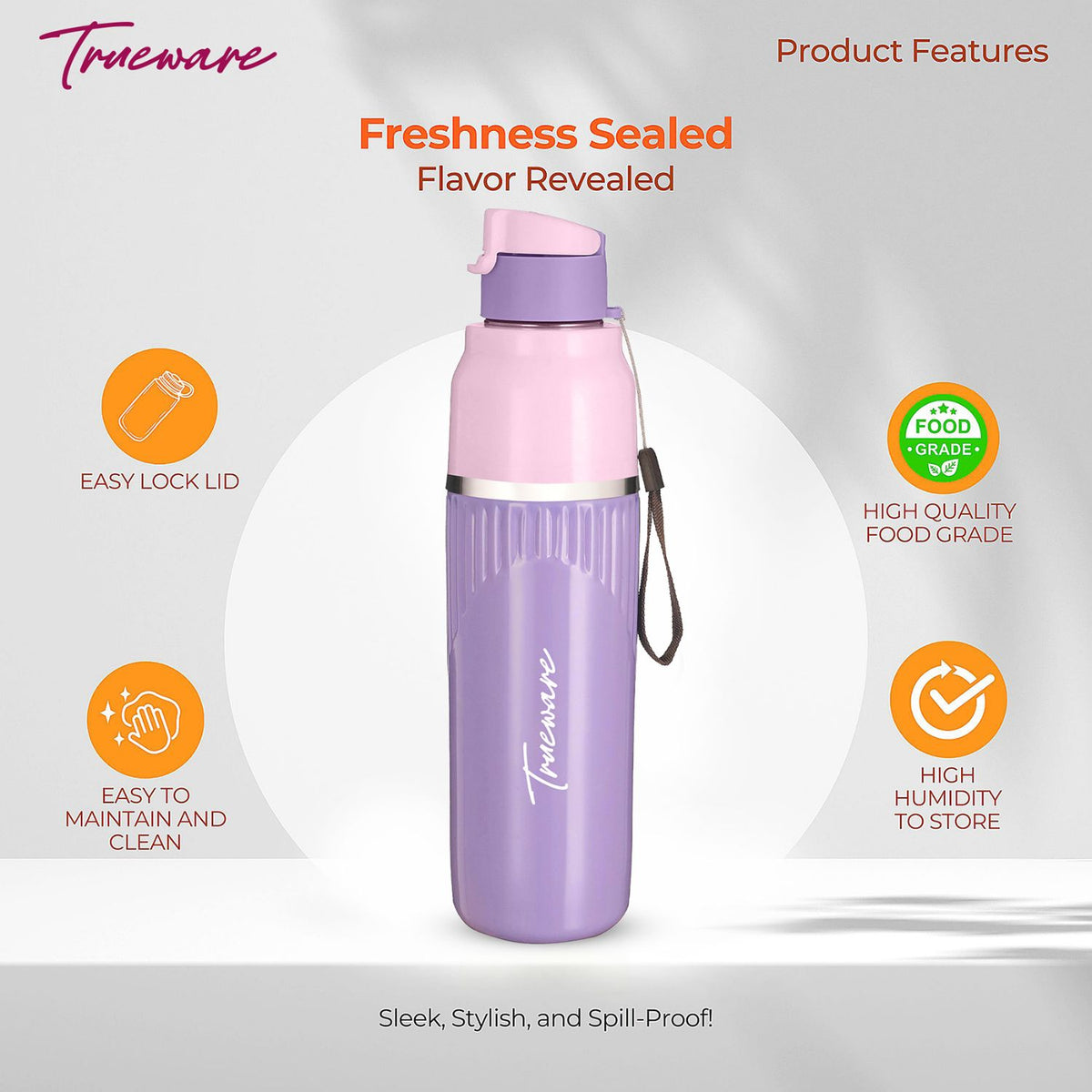 Aqua Snow Inner Stainless Steel Water Bottle | 600 ml