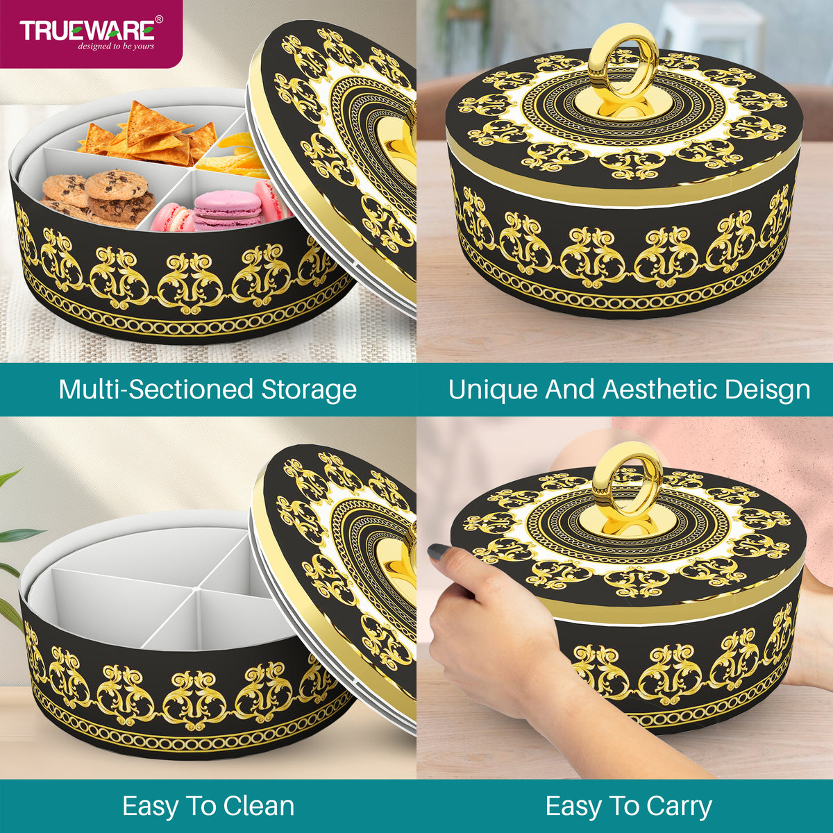 Trueware Paris Luxury Candy Set | Premium Dry Fruit & Sweet Serving Set