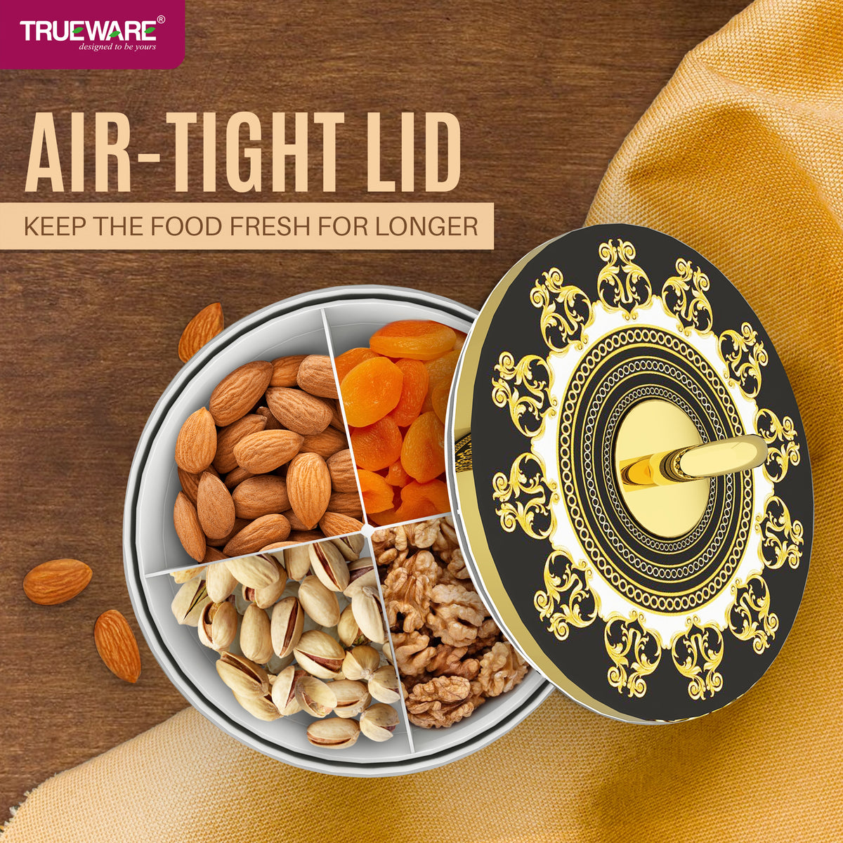 Trueware Paris Luxury Candy Set | Premium Dry Fruit & Sweet Serving Set