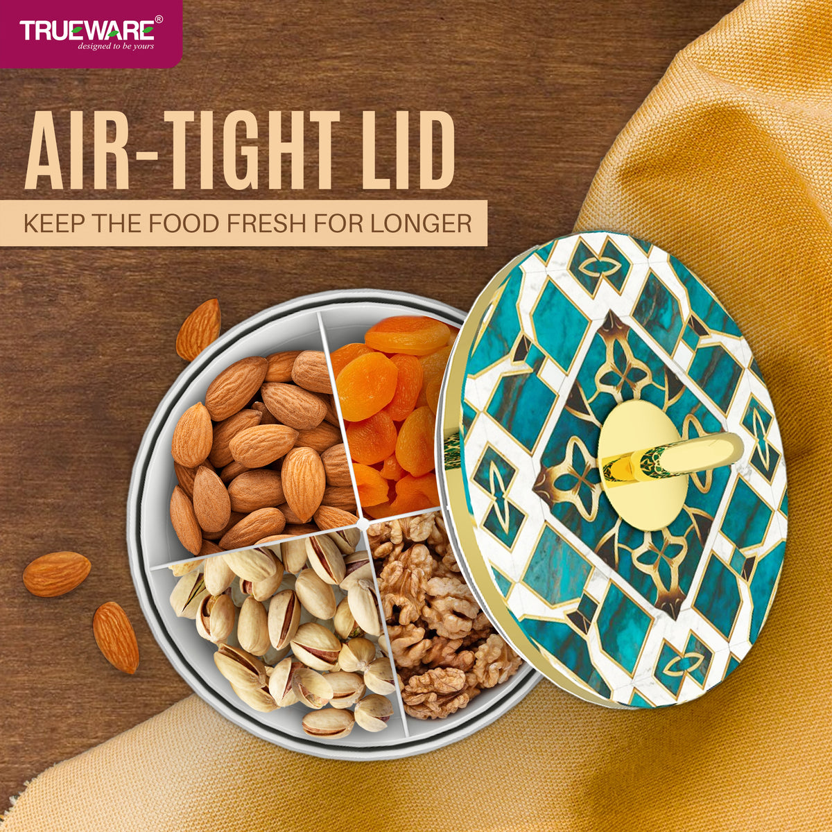 Trueware Paris Luxury Candy Set | Premium Dry Fruit & Sweet Serving Set