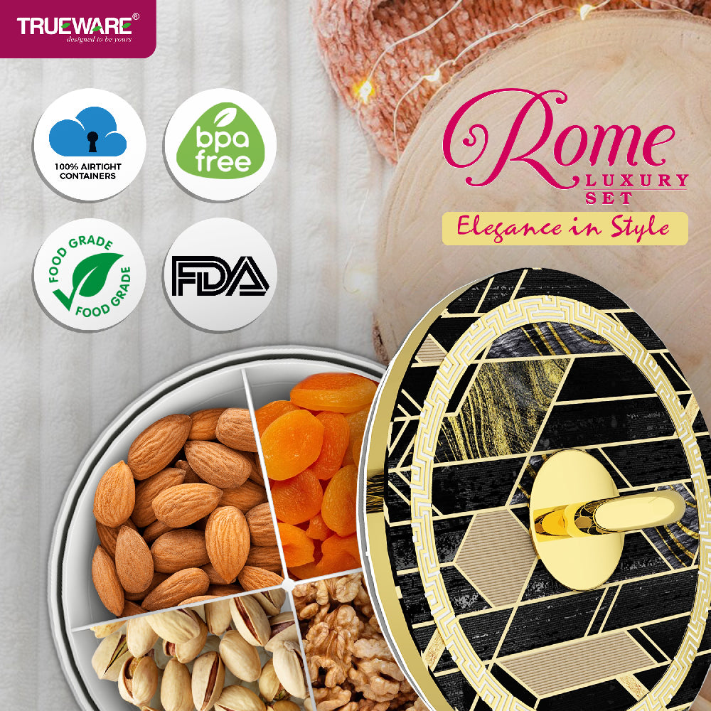 Trueware Rome Luxury Candy Set | Premium Dry Fruit & Sweet Serving Set